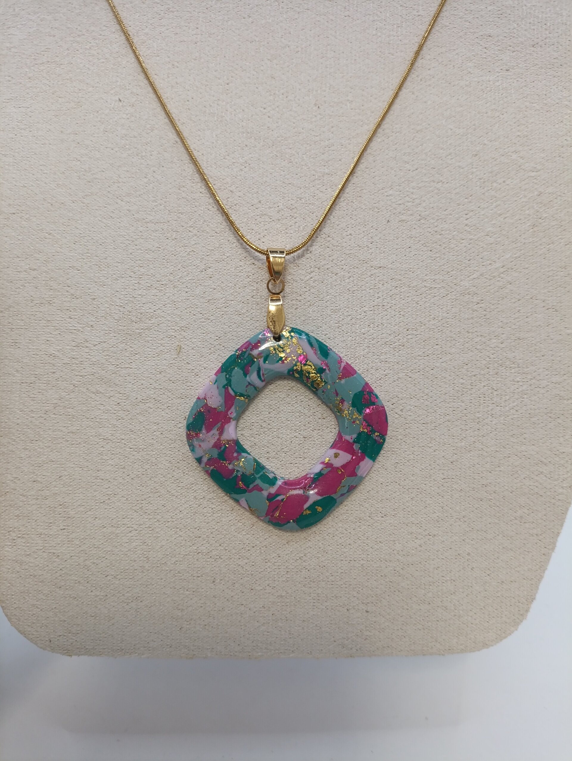 Conjunto de pendientes y colgante Jade - 3