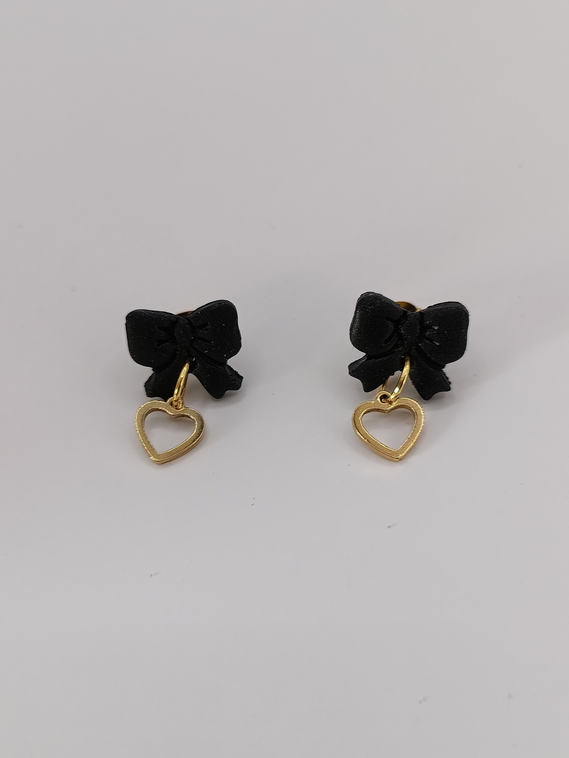 Pendientes pequeños arcilla polimerica lazo de amor - 7