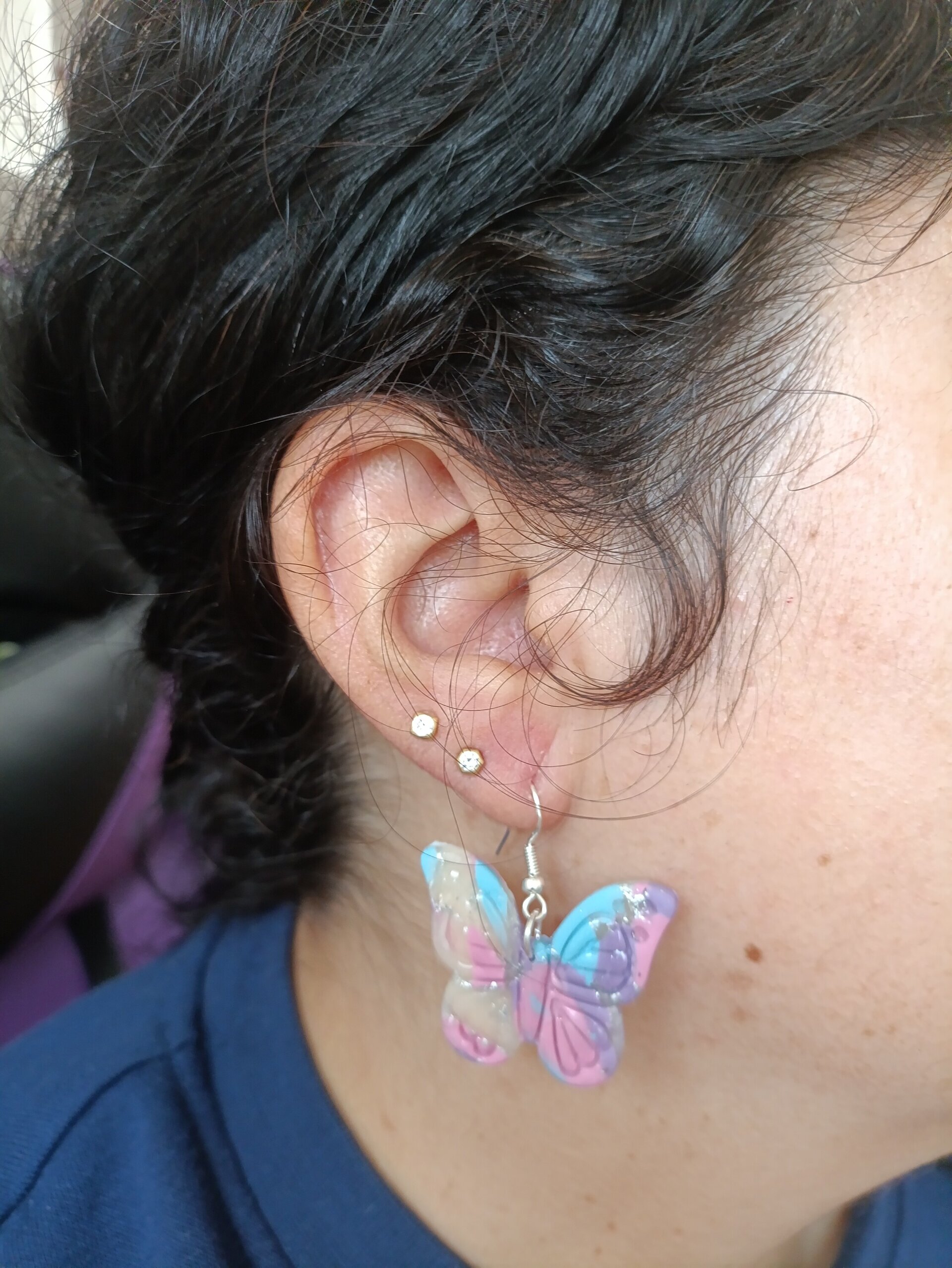 Pendientes mariposa hechos a mano - 4