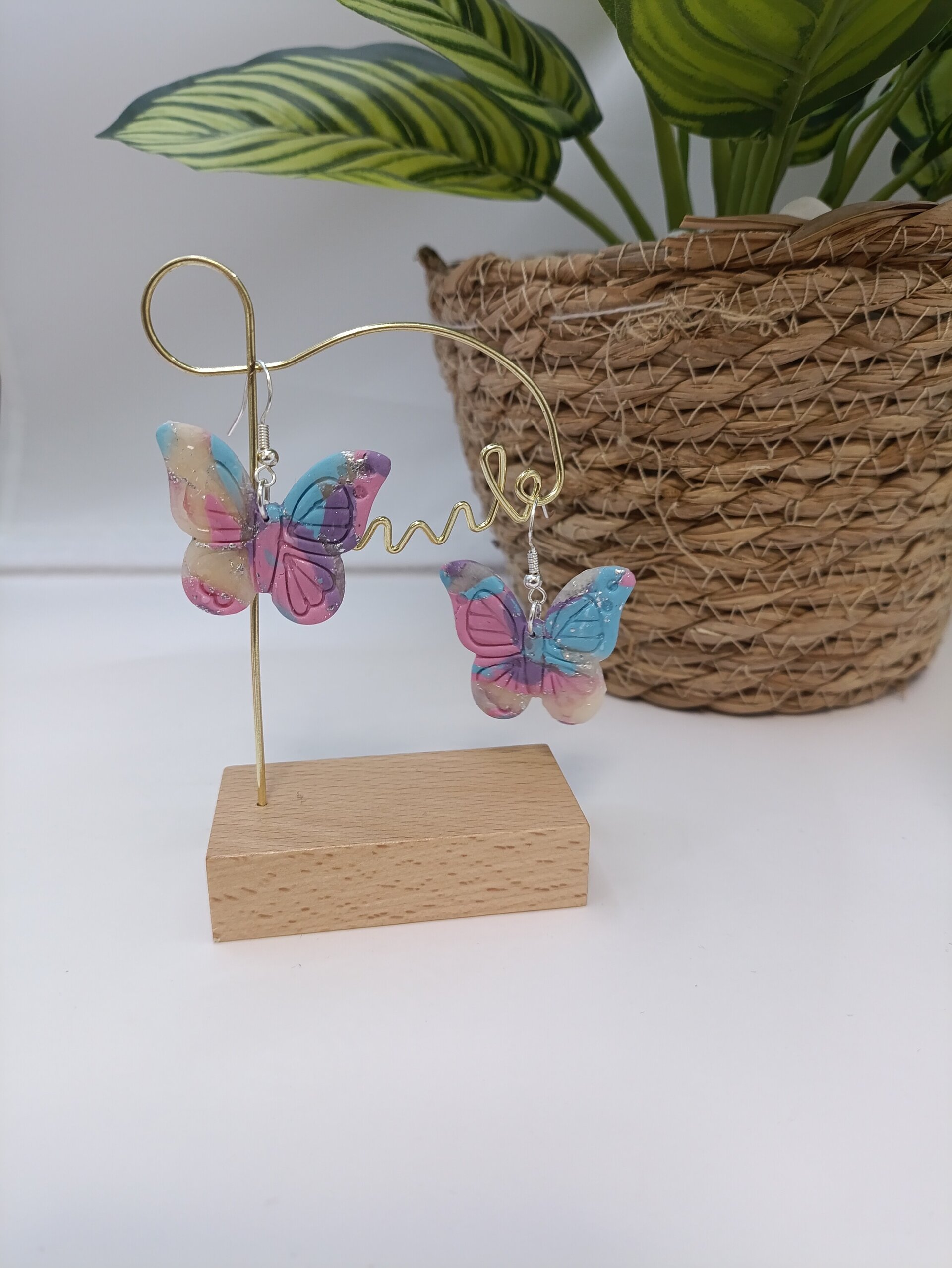 Pendientes mariposa hechos a mano - 8