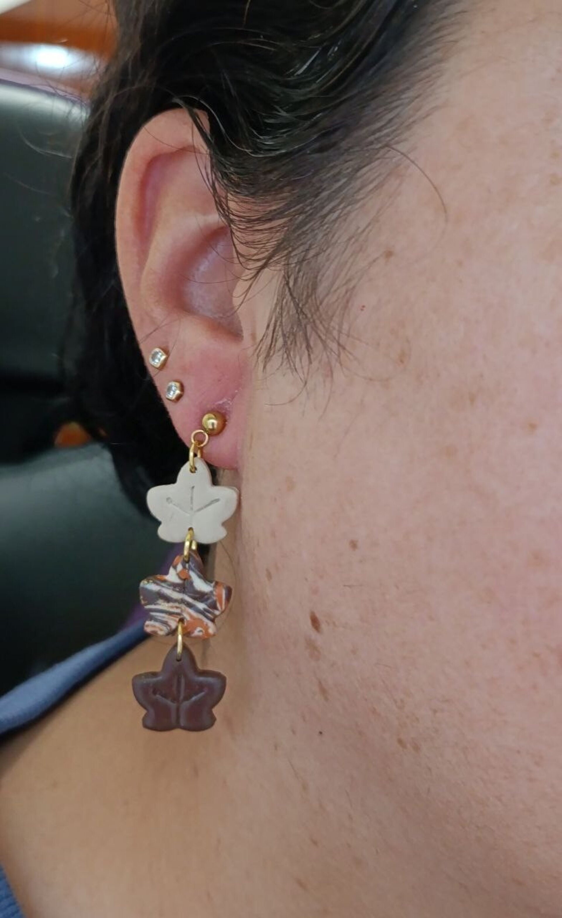 Pendientes triple hoja - 4