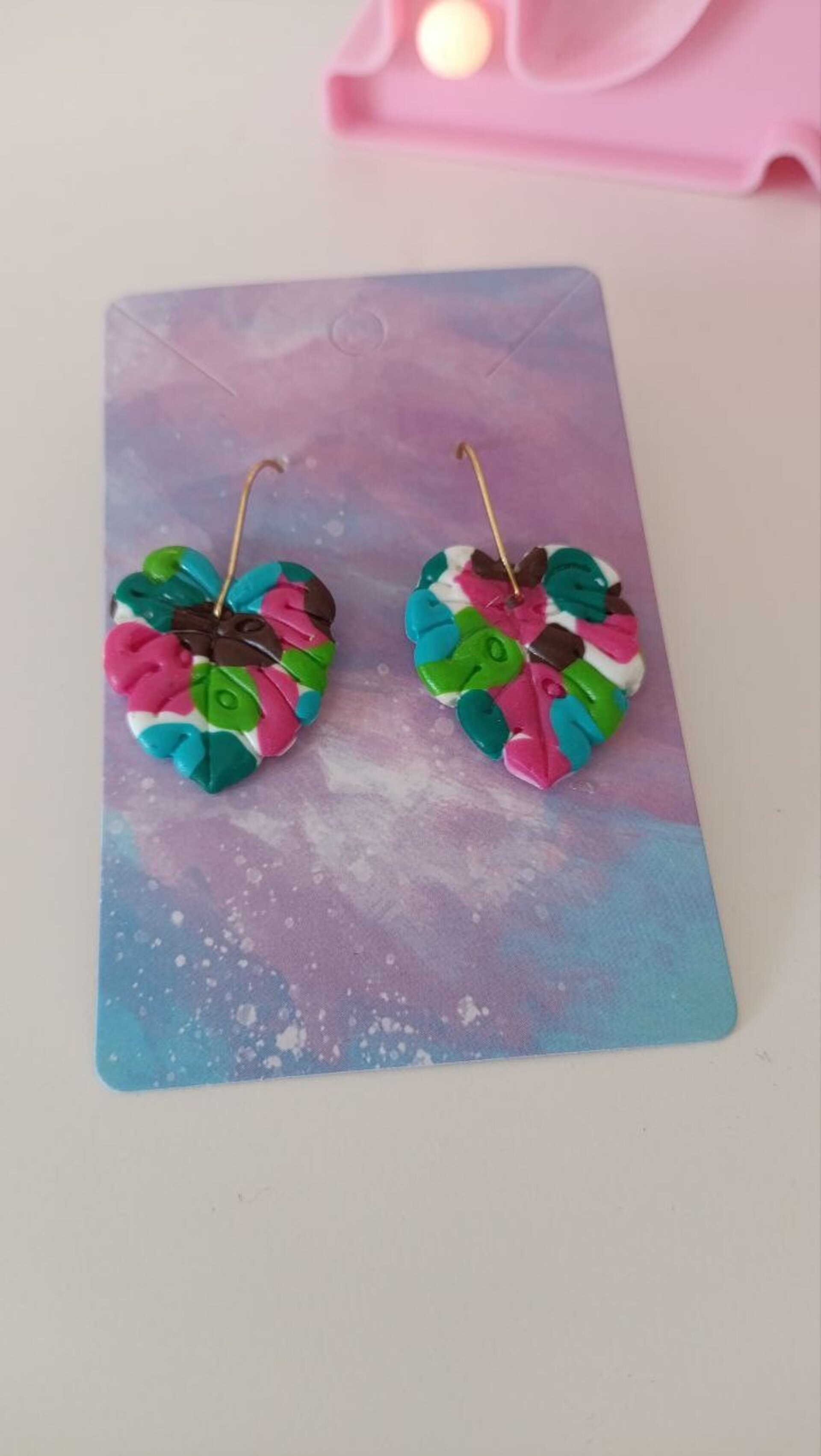 Pendientes de Arcilla Polimerica Adán Tropical - 5