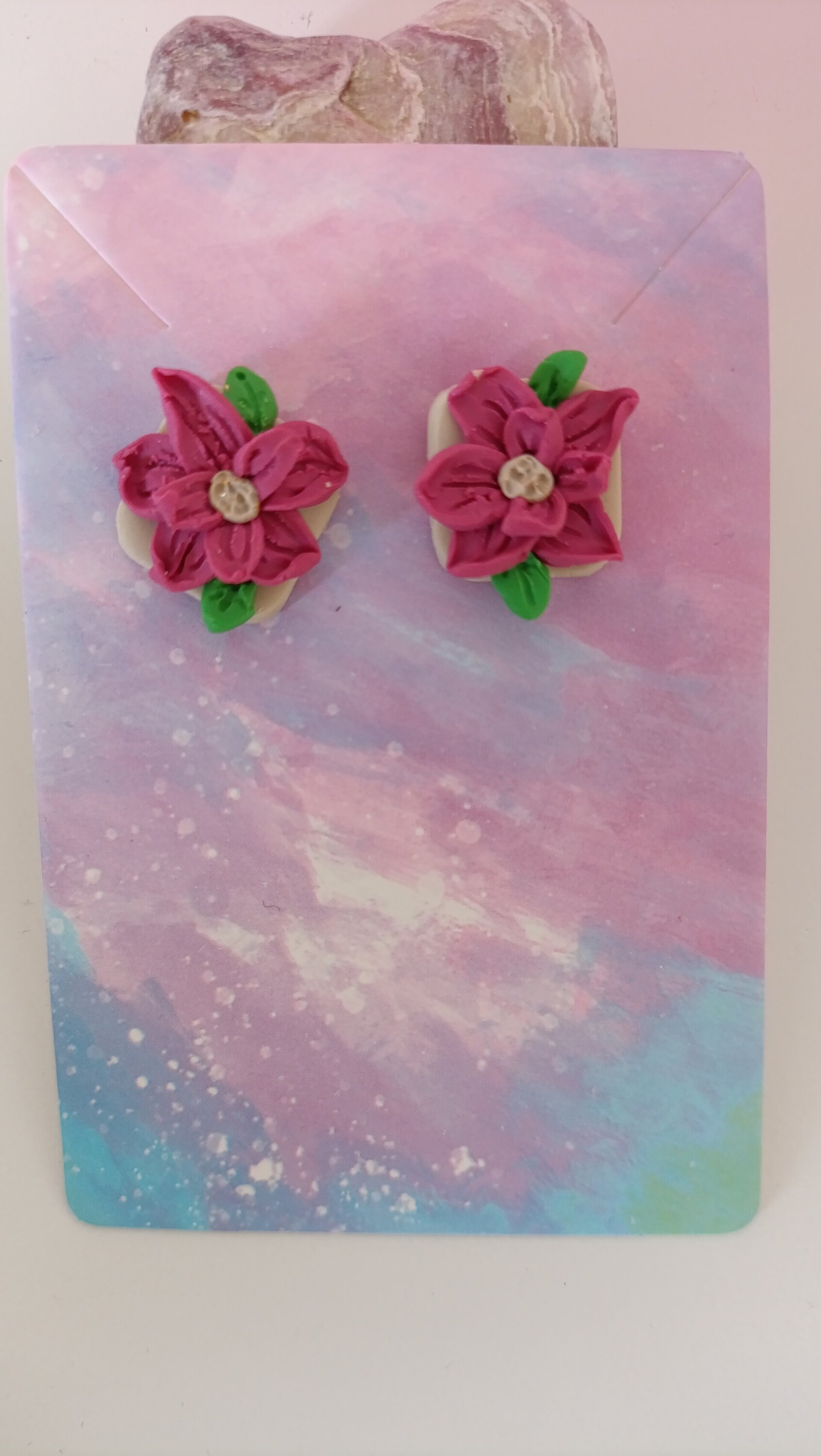 Pendientes Pequeños Flor 3D - 2