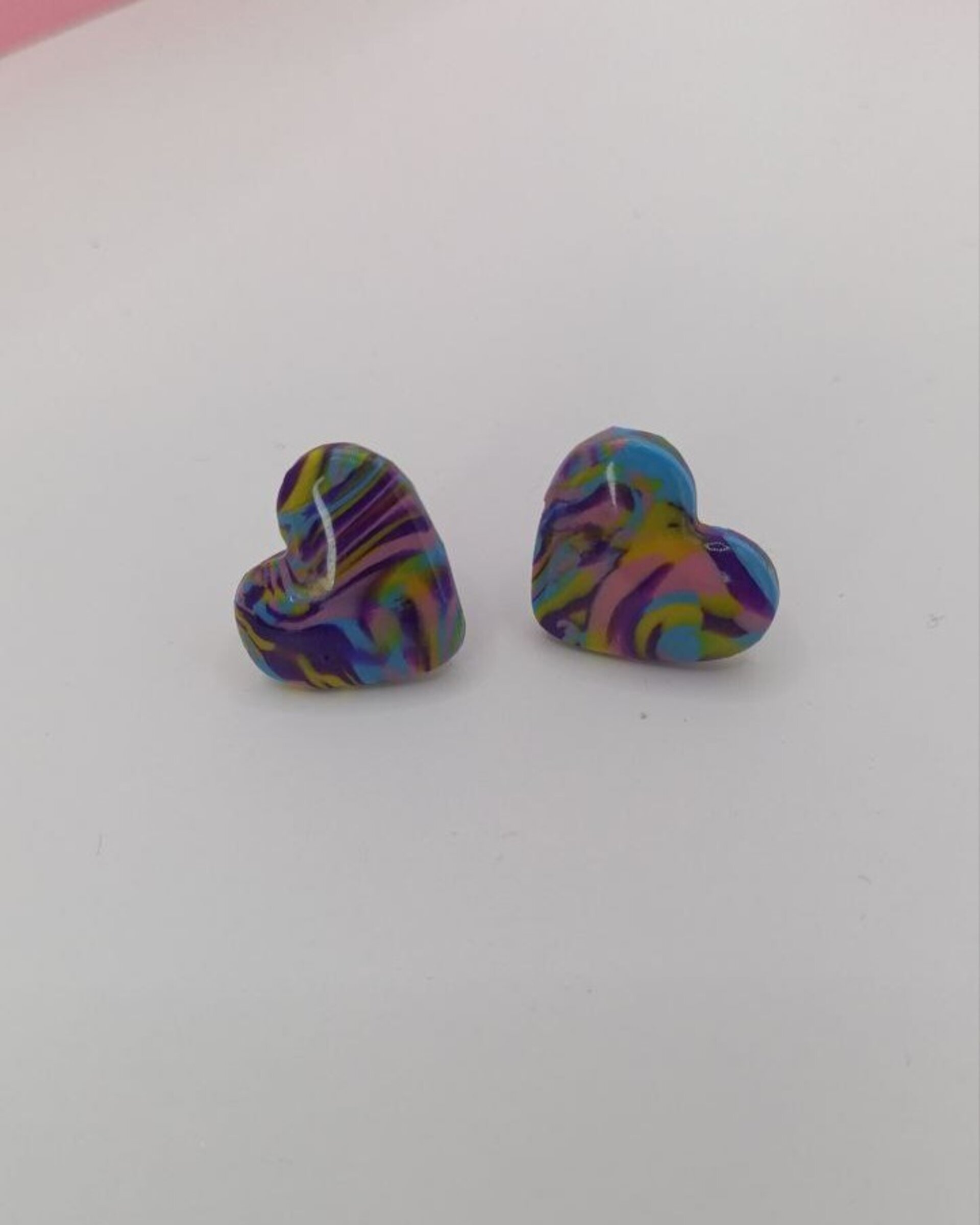 Pendientes Pequeños Corazon Multicolor - 5