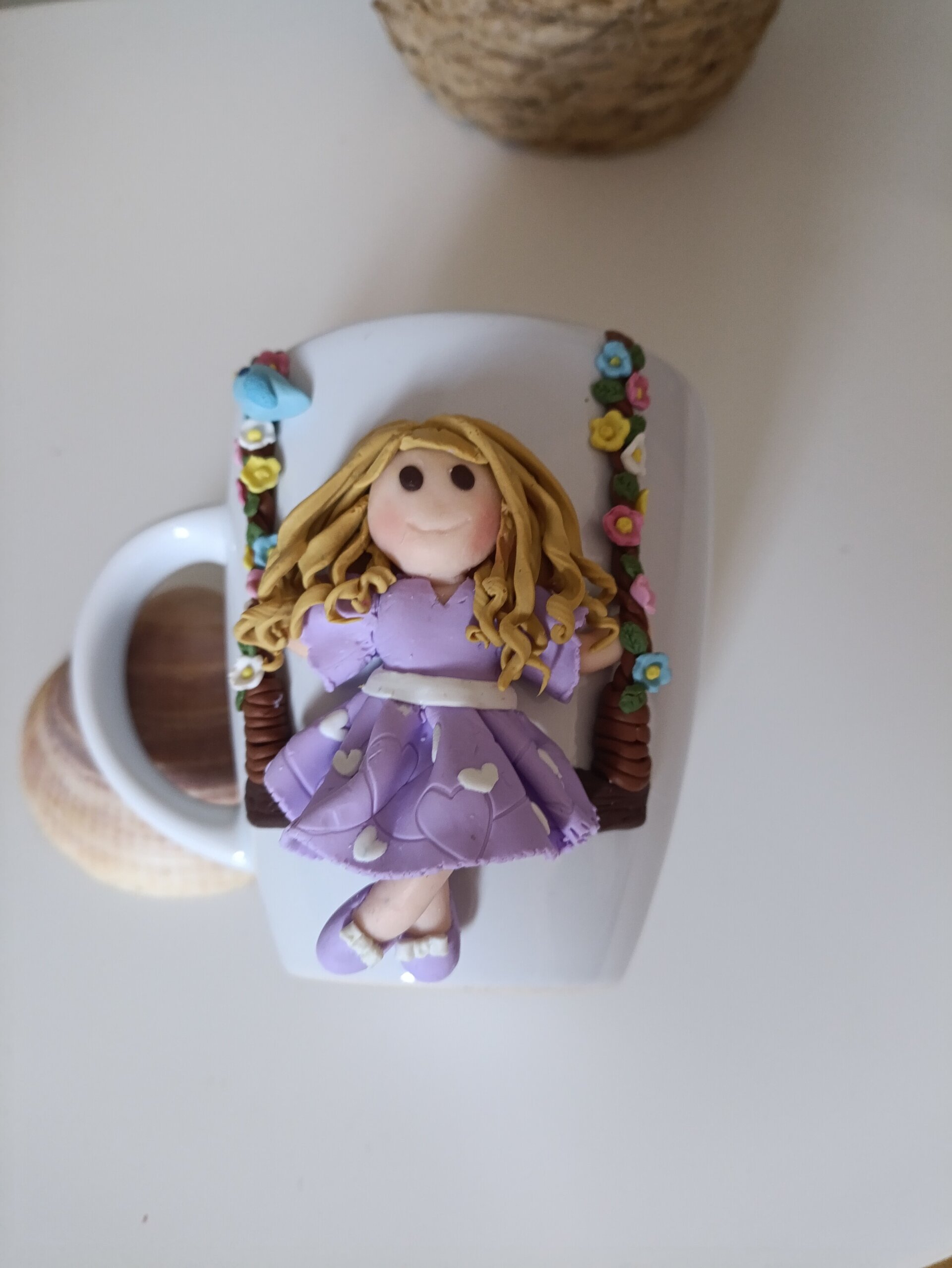 Taza personalizada muñeca en columpio - 3