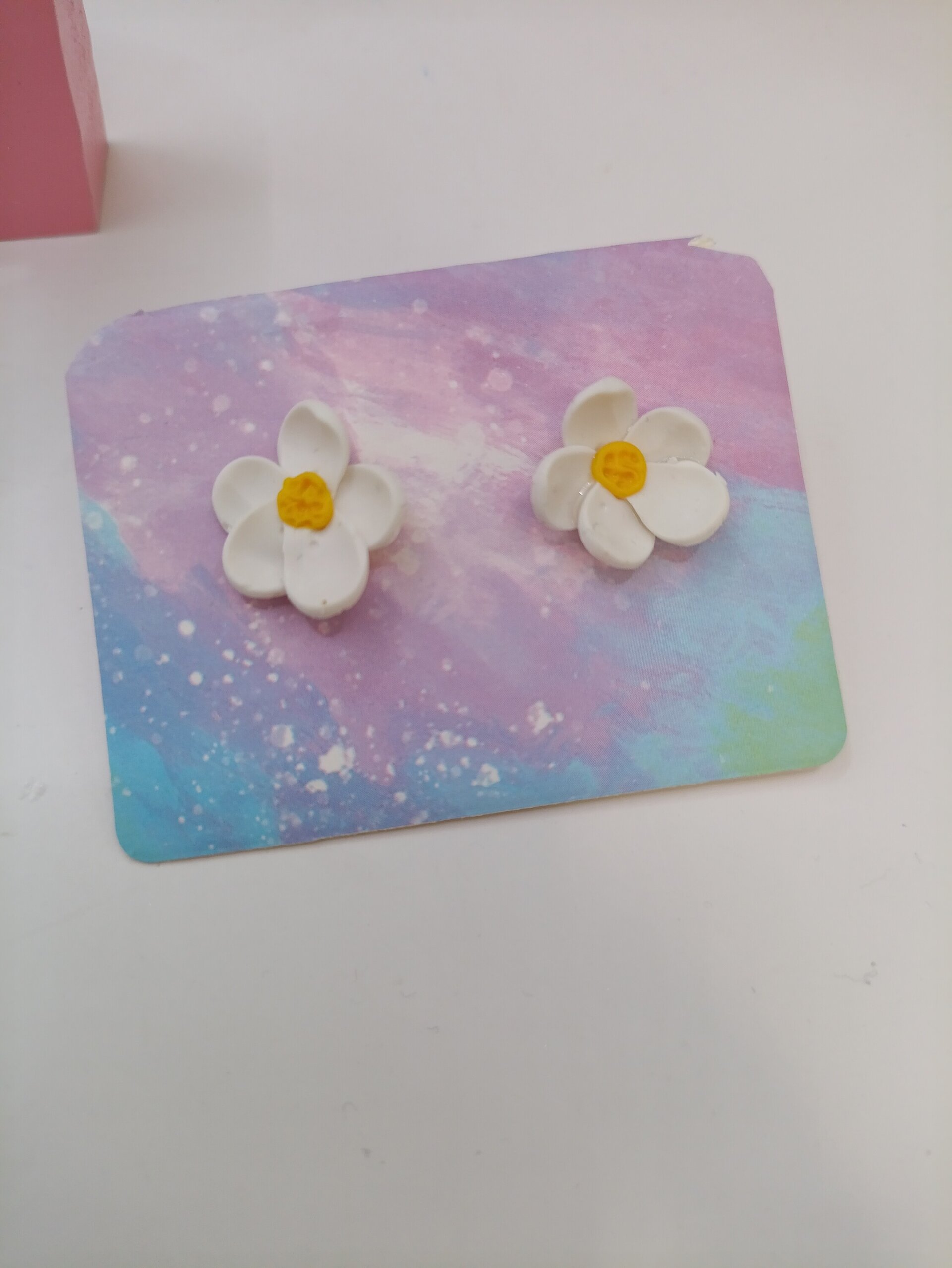 Pendientes pequeños flor natural, varios colores - 16