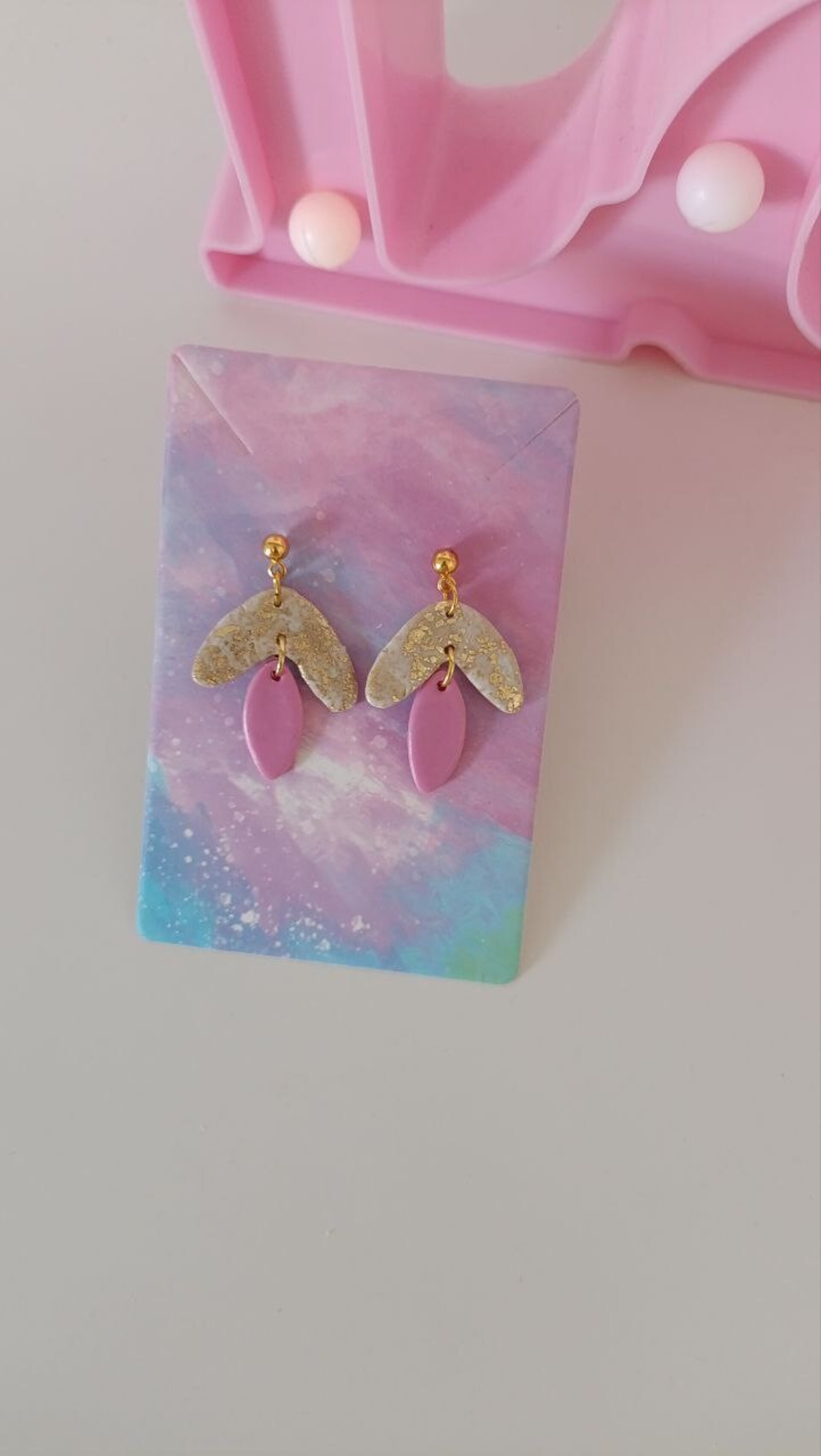 Pendientes Sof Rosa pequeños - 4