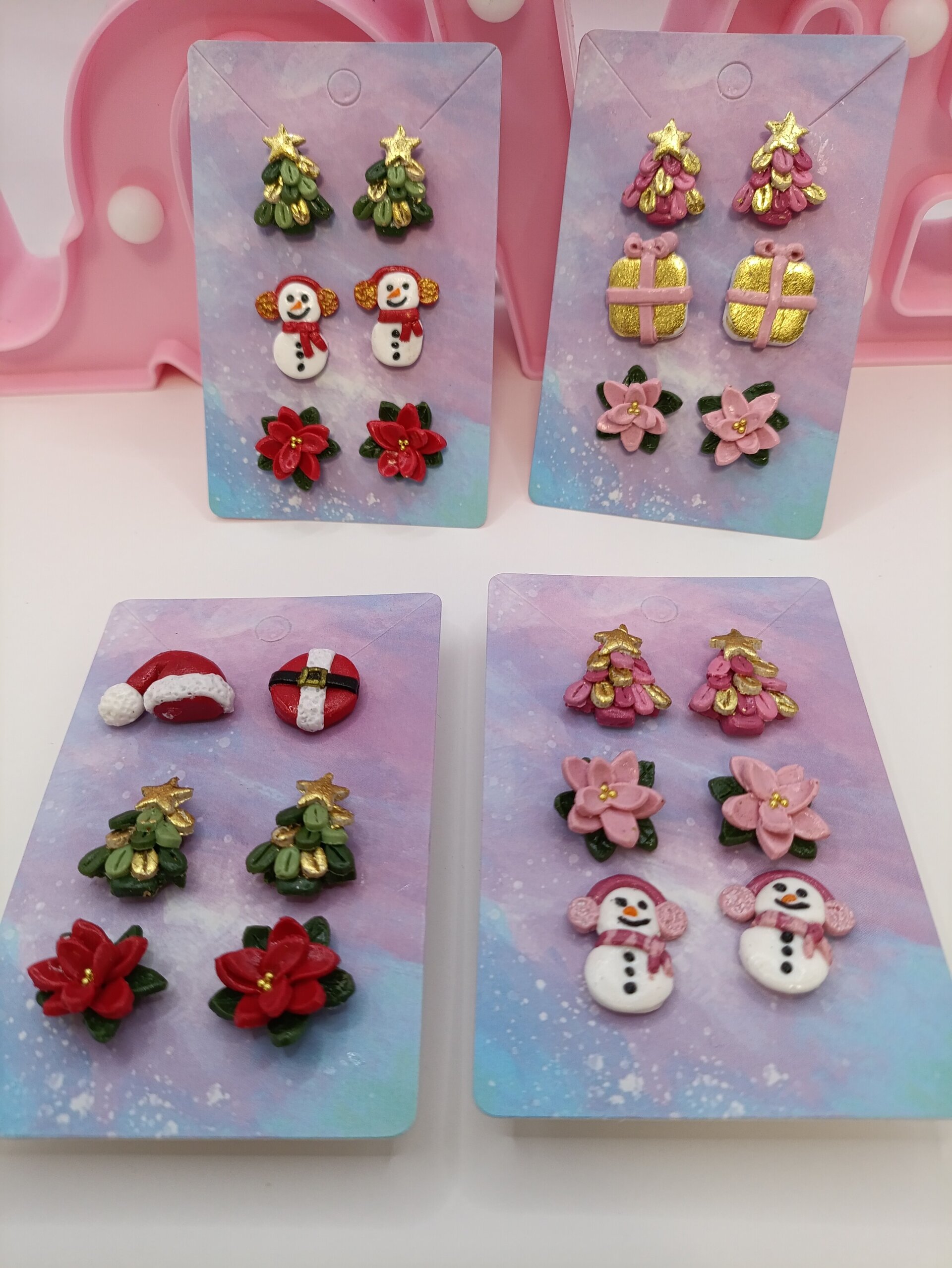 Pack de 3 pares de Pendientes pequeños de navidad - 6