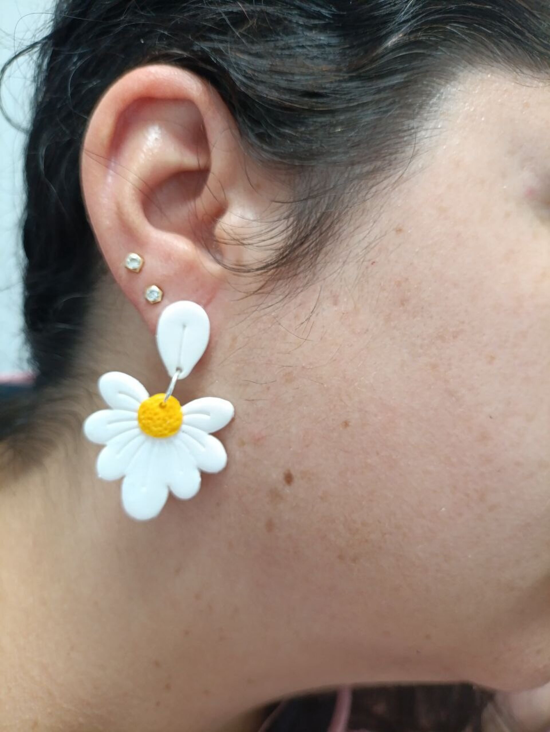 Pendientes de acero y arcilla Margarita Glam - 7
