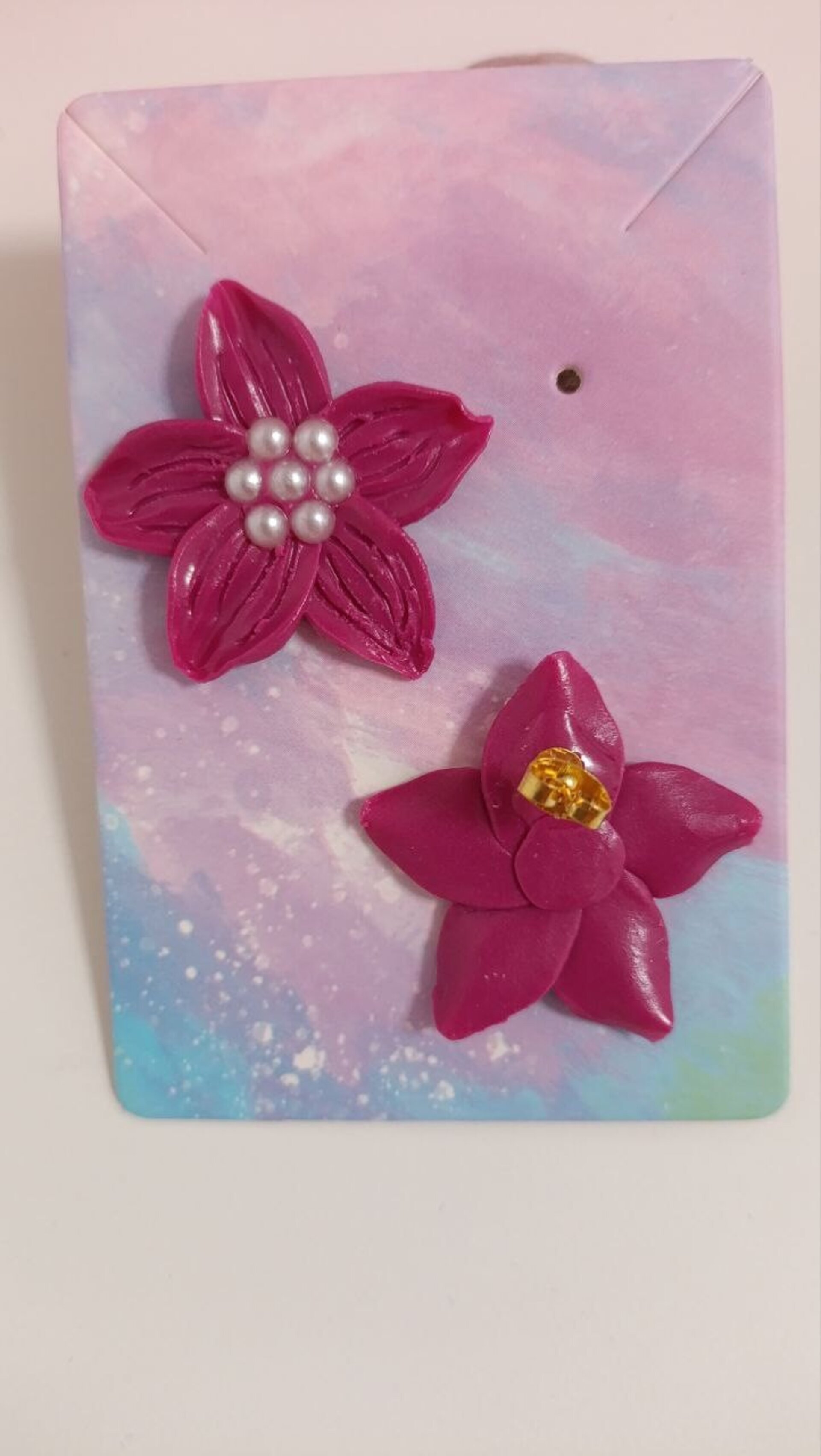 Pendientes de arcilla Flor Sheila - 4