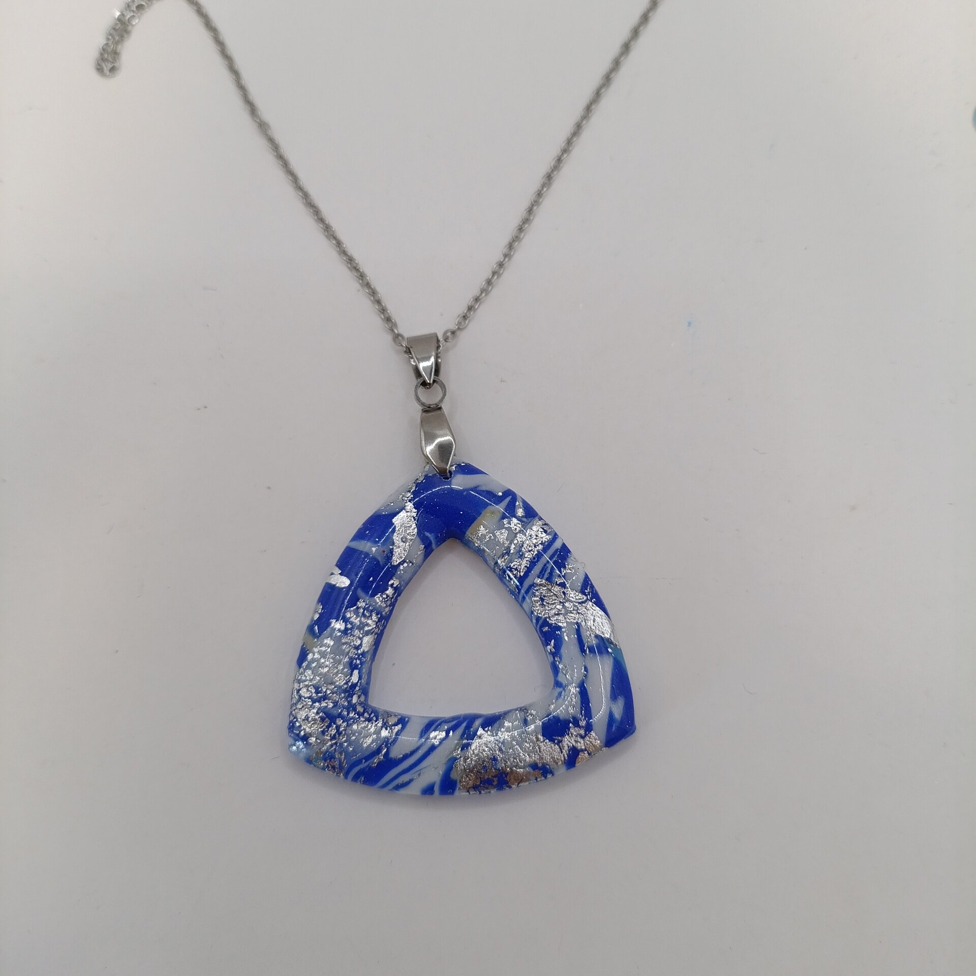 Conjunto de pendientes y Colgante azul - 5