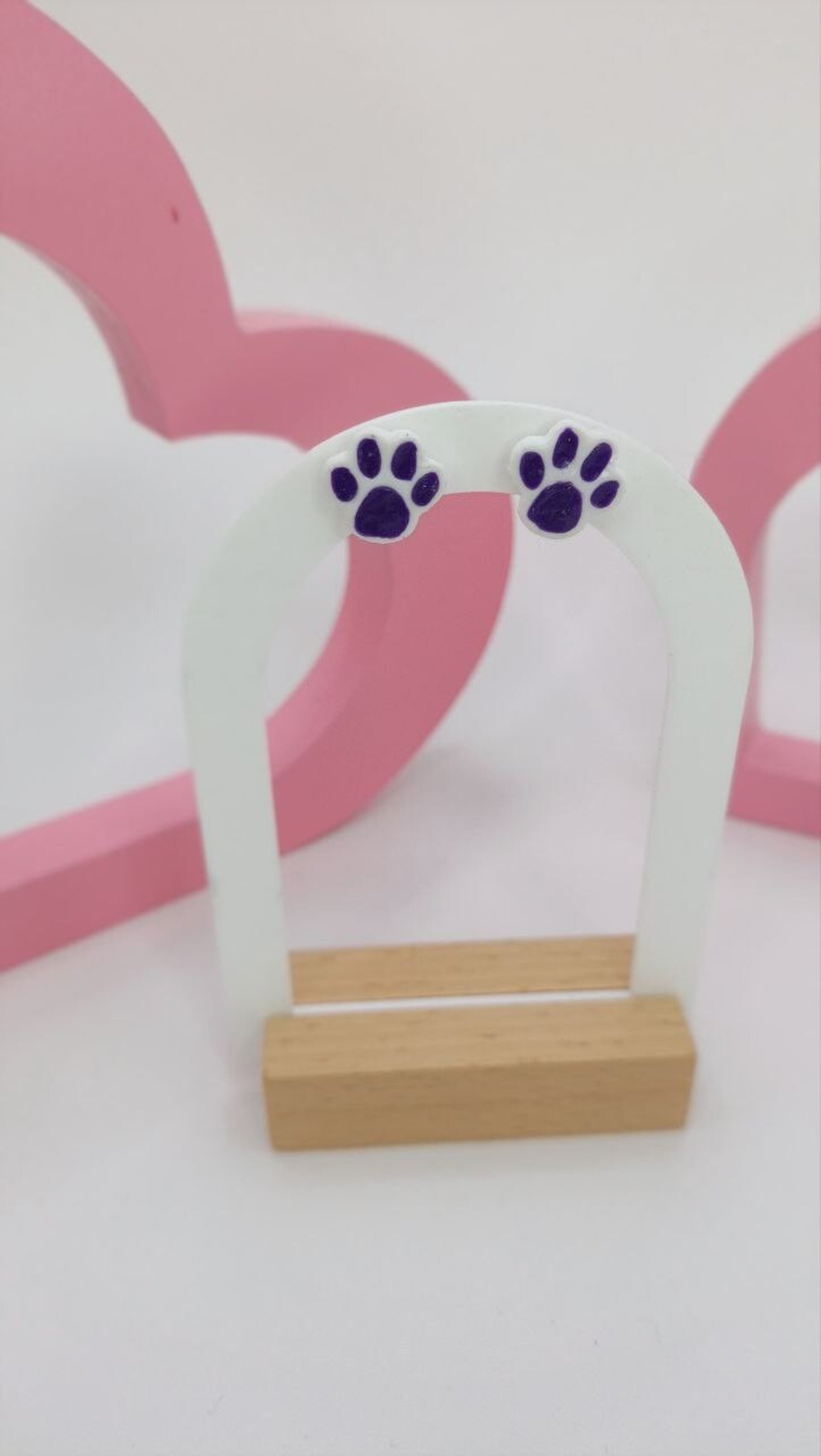 Pendientes pequeños para niña o mujer Huella - 8