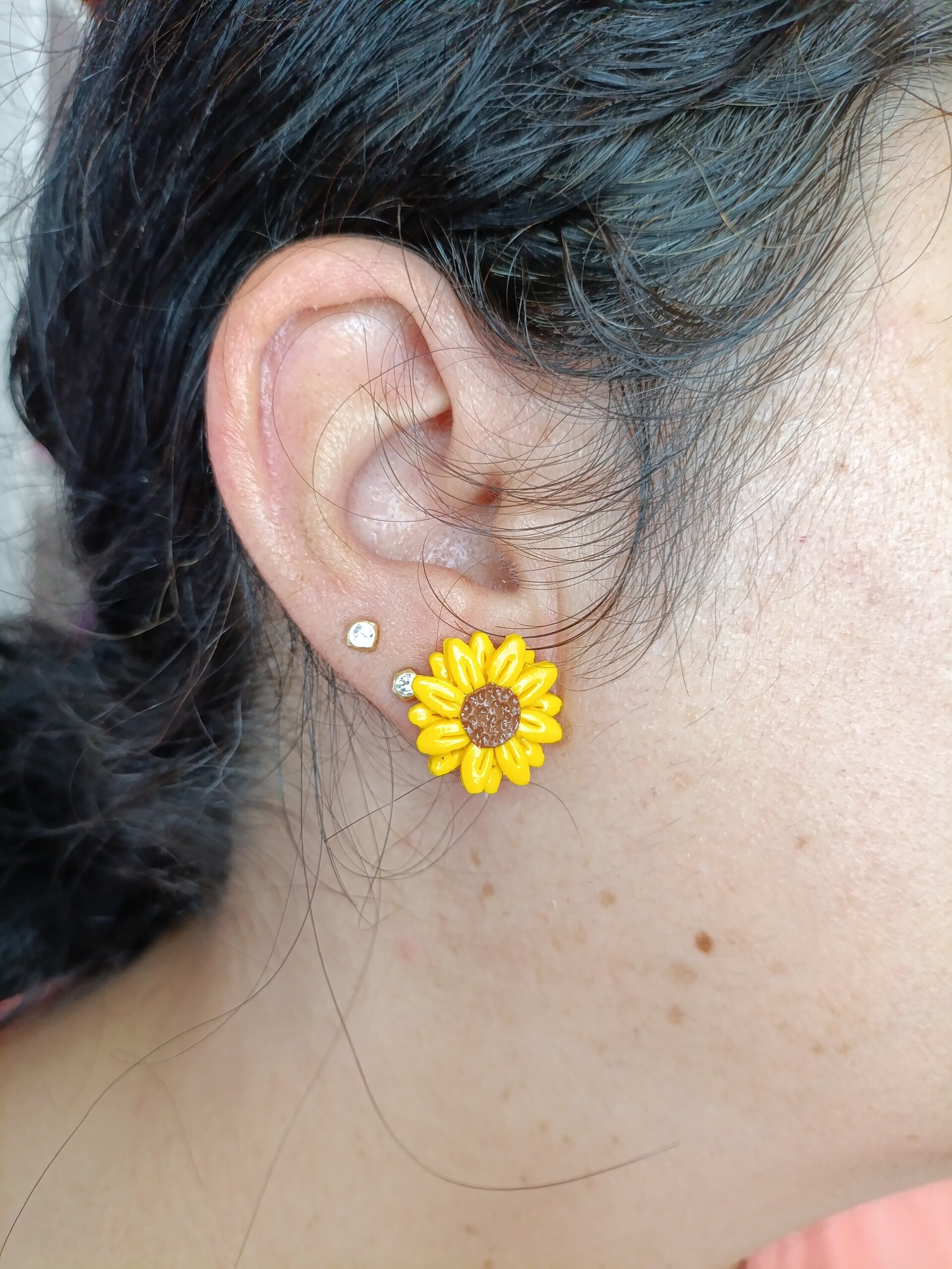 Pendientes pequeños Girasol - 4
