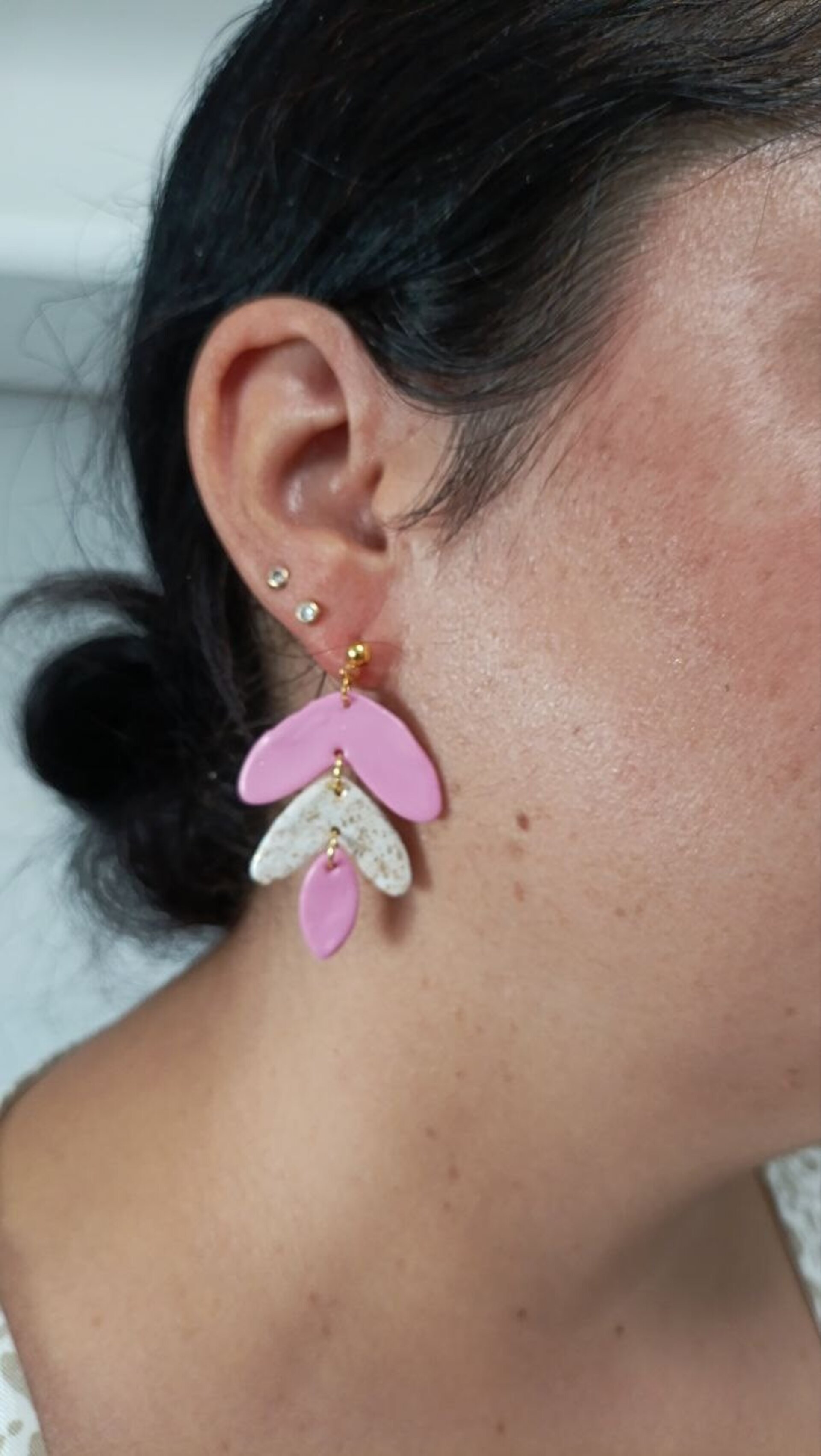 Pendientes Largos Sof Rosa - 3