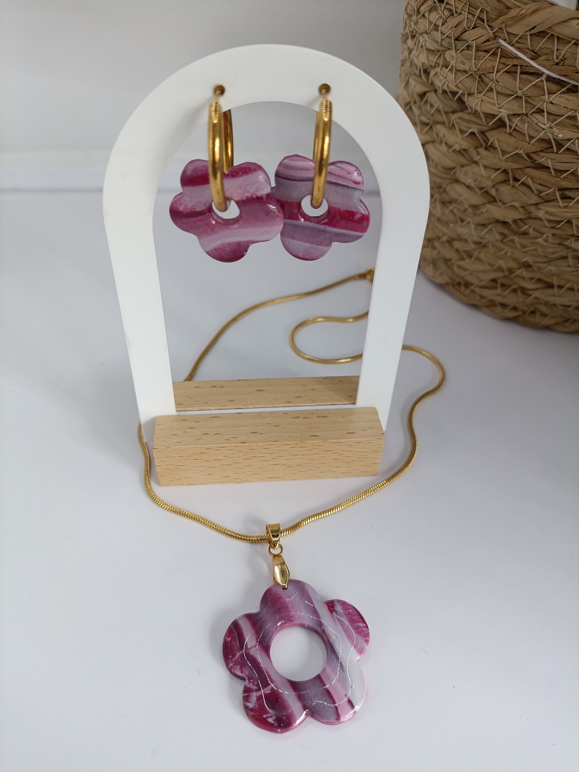 Conjunto de pendientes de aro de colgante  2 modelos a elegir - 4