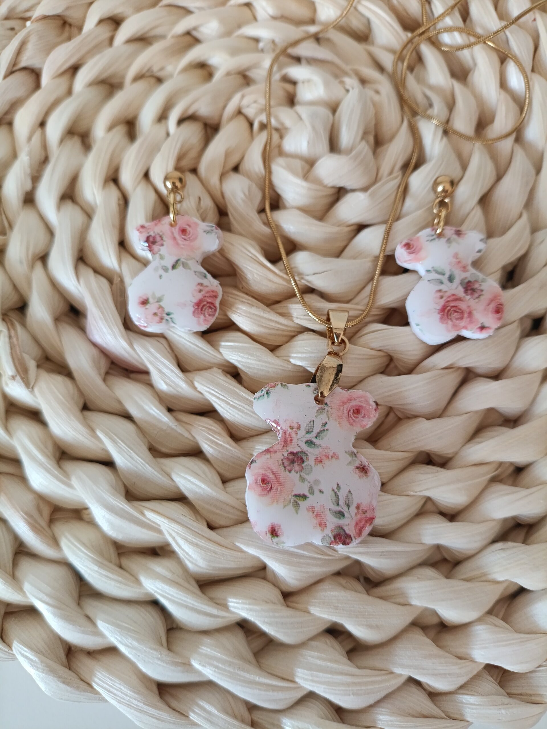 Conjunto pendientes y colgante Oso - 1