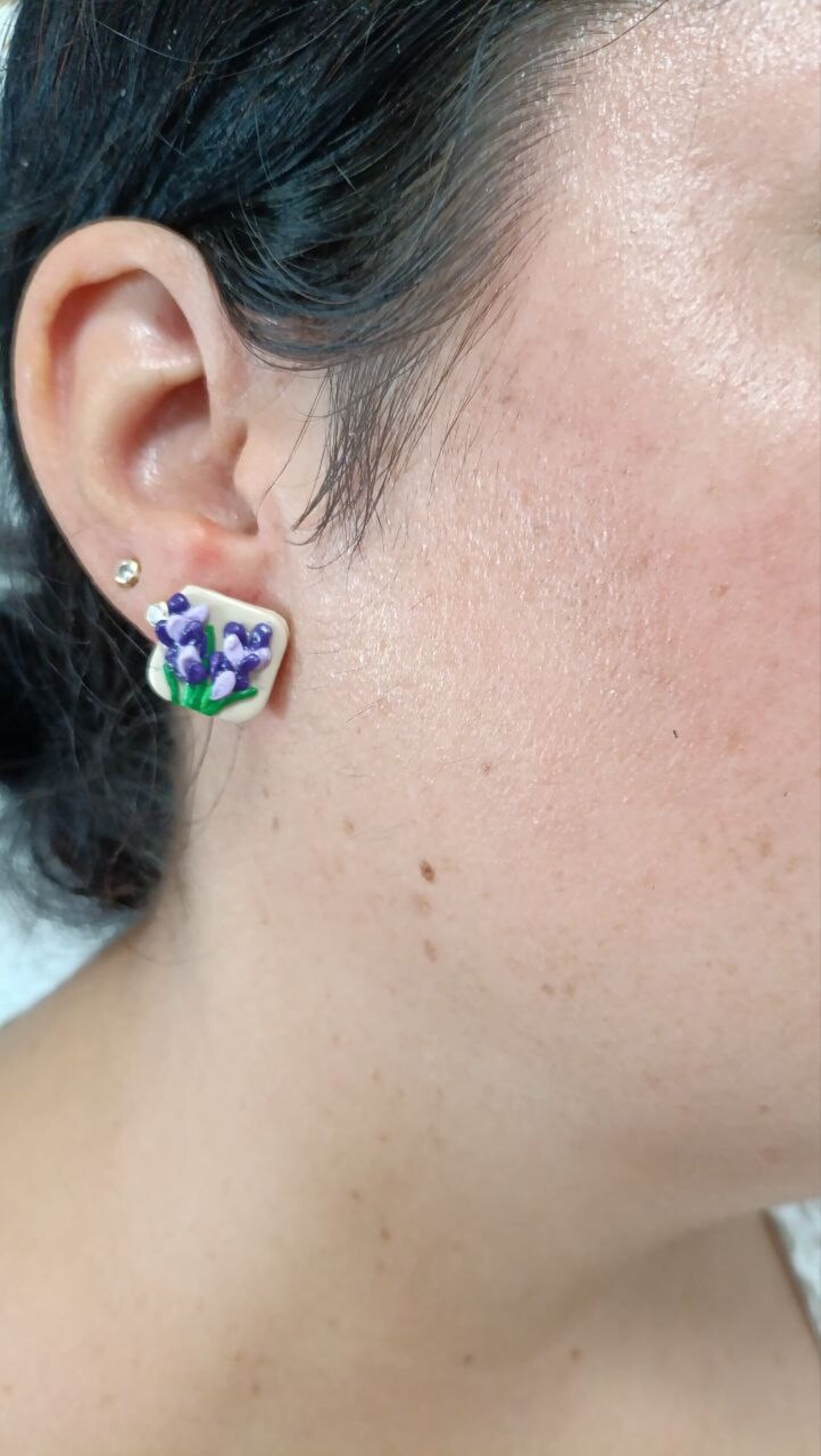 Pendientes pequeños Lavanda - 4