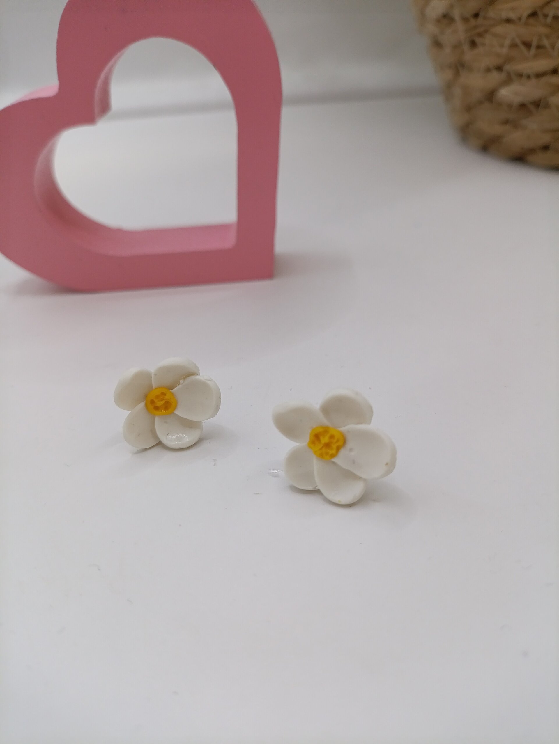 Pendientes pequeños flor natural, varios colores - 13