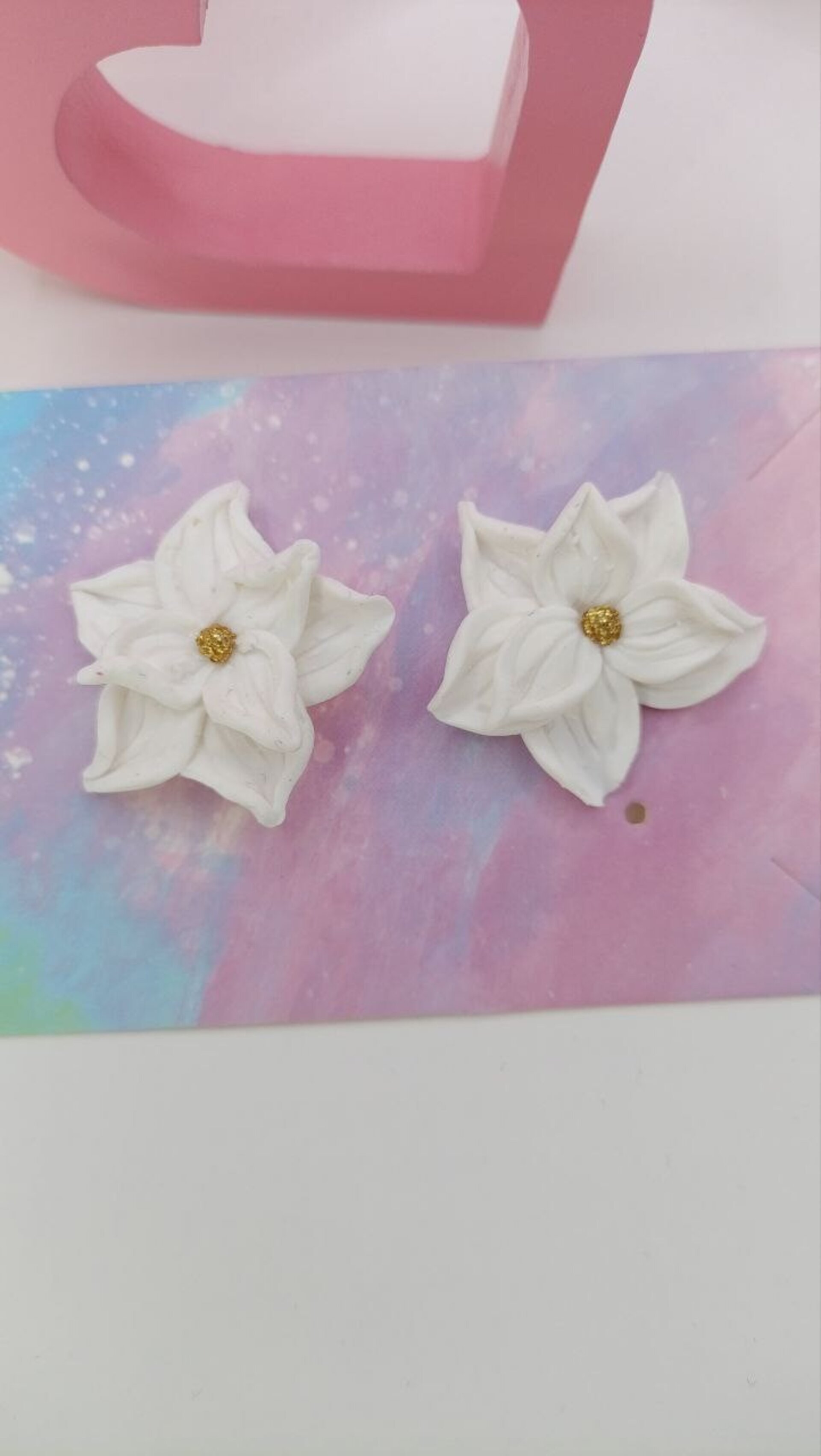 Pendientes de arcilla Flor Kira - 3