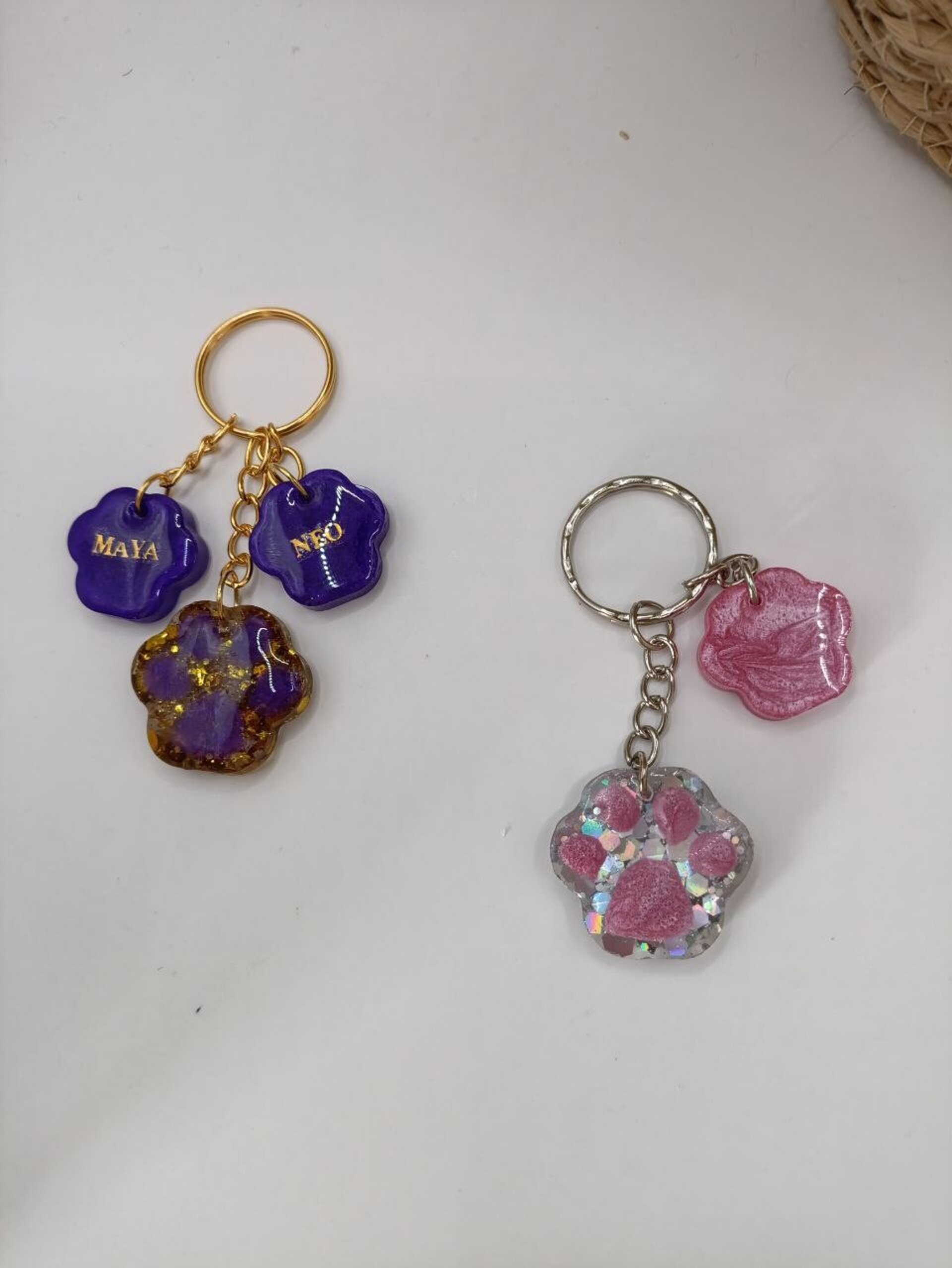 Llavero personalizado Huella con nombres de mascotas - 5