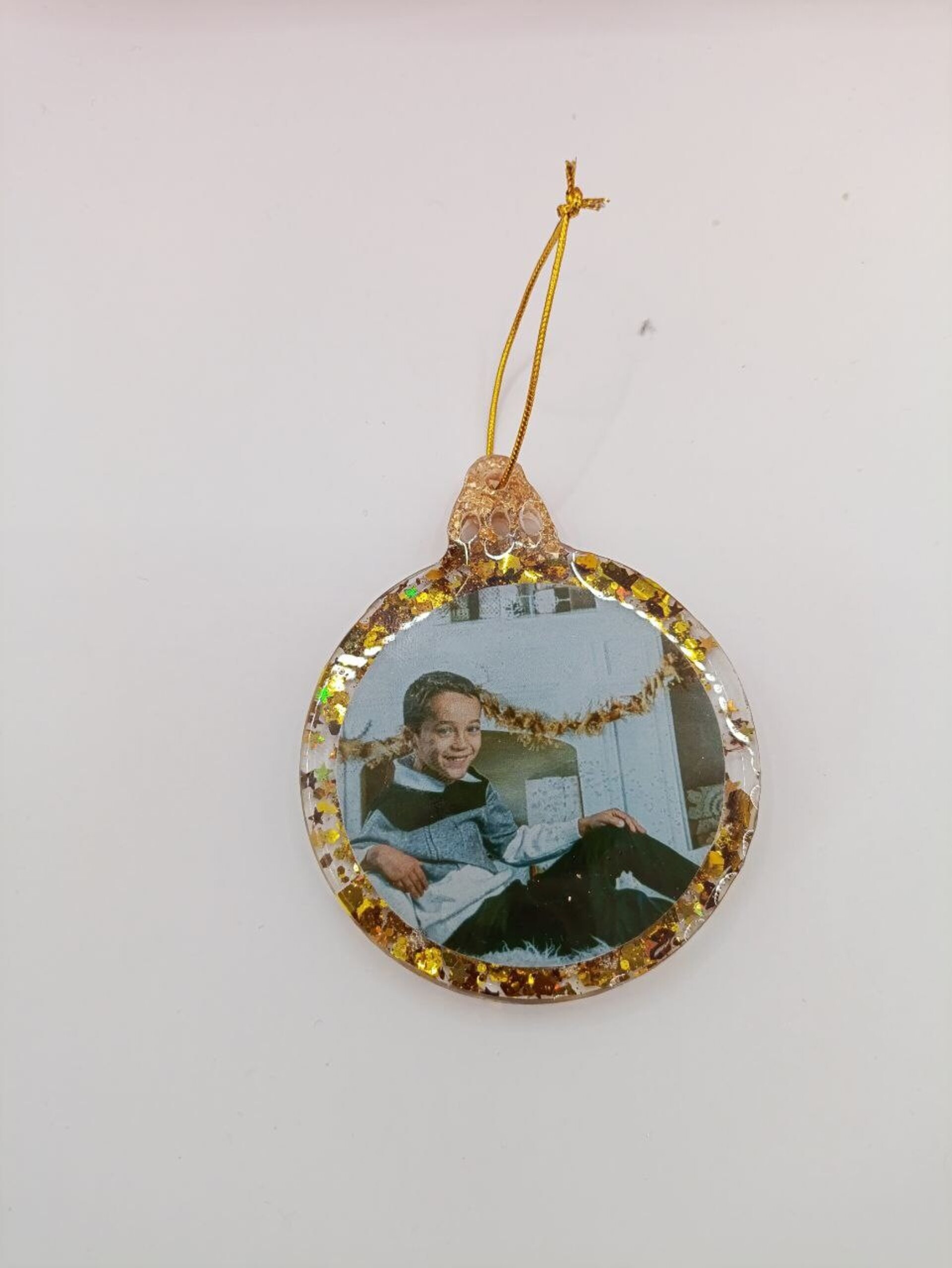 Adorno de Navidad de Resina Personalizado en forma de bola con foto y nombre - 9