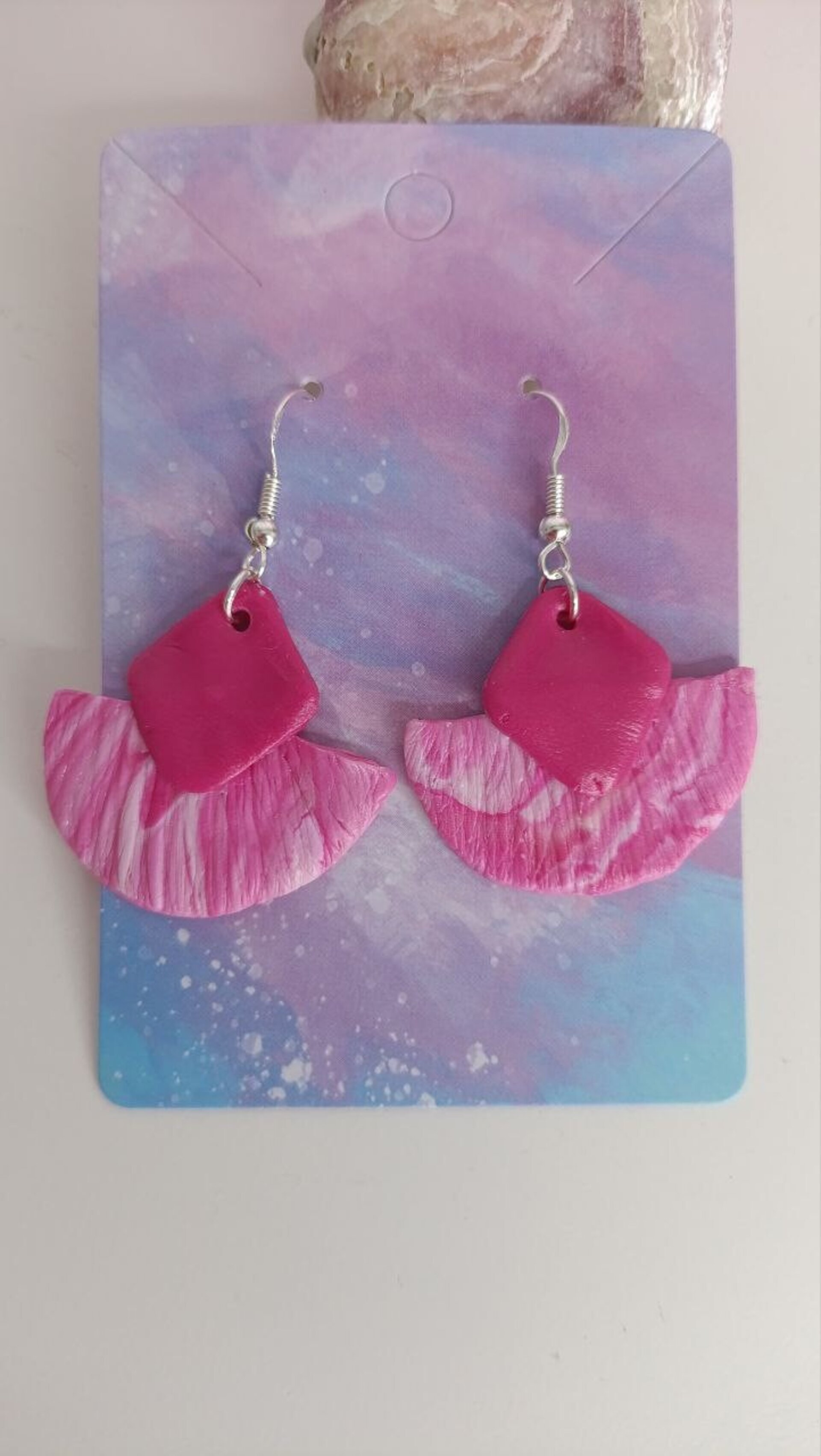 Pendientes de Arcilla Polimerica Rombo Egipcio - 1