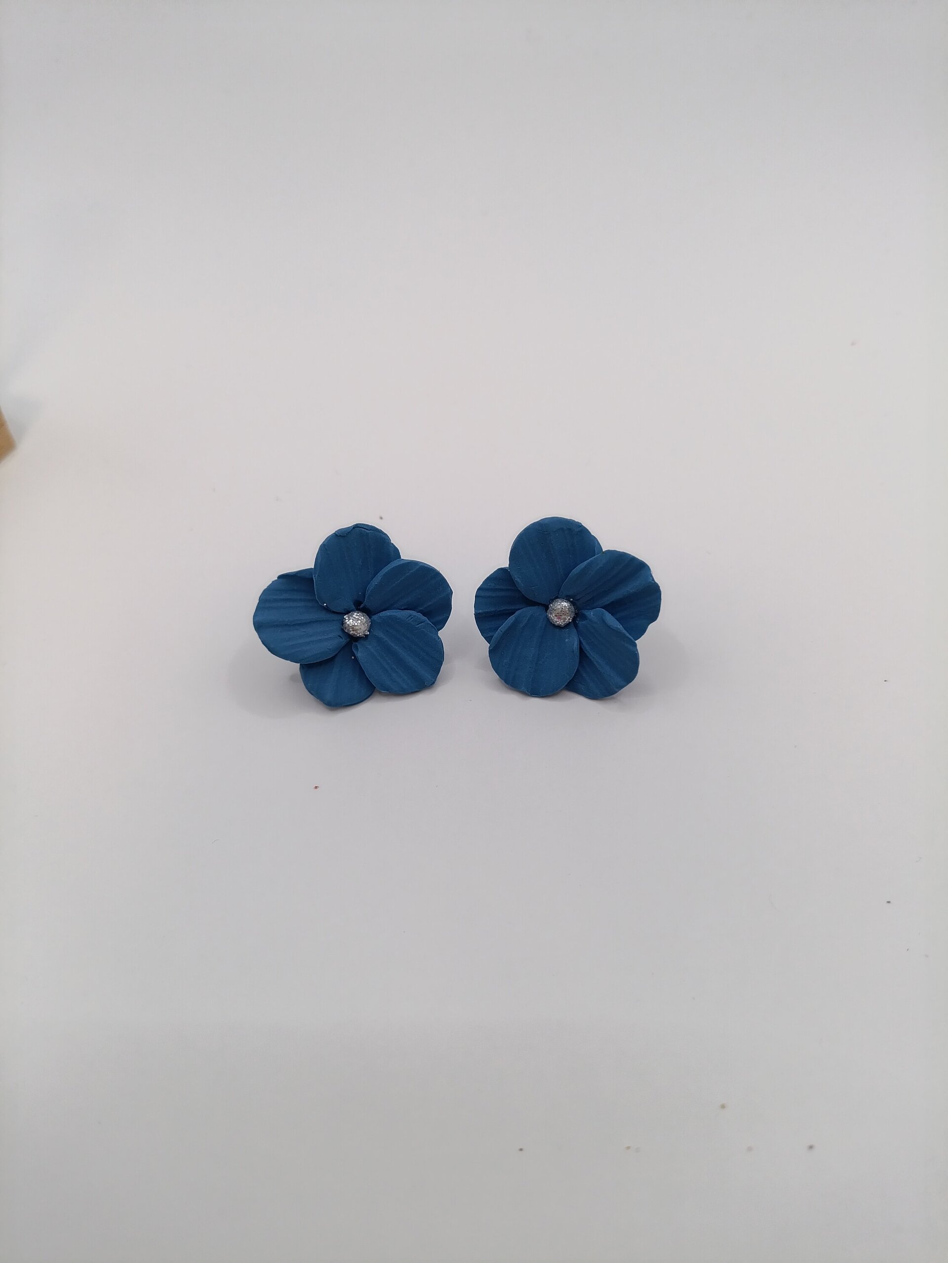 Pendientes Acero y arcilla Flor - 5