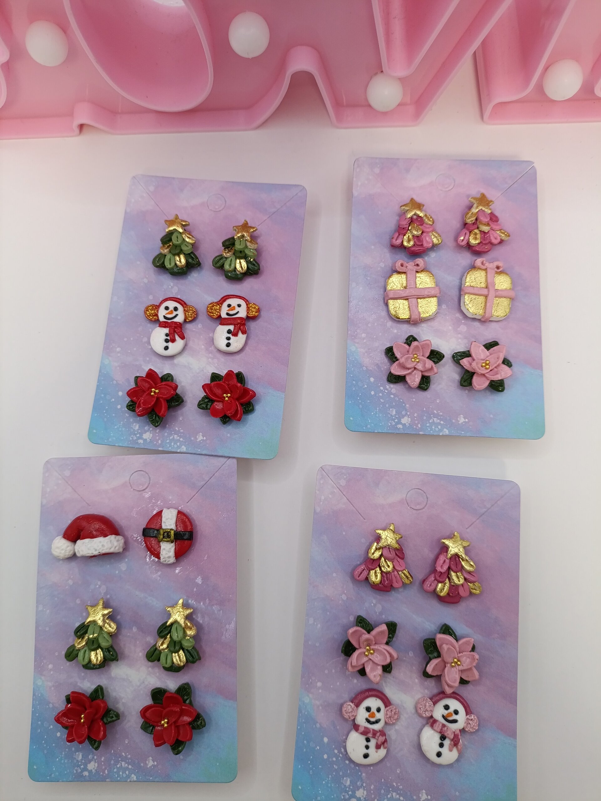 Pack de 3 pares de Pendientes pequeños de navidad - 5