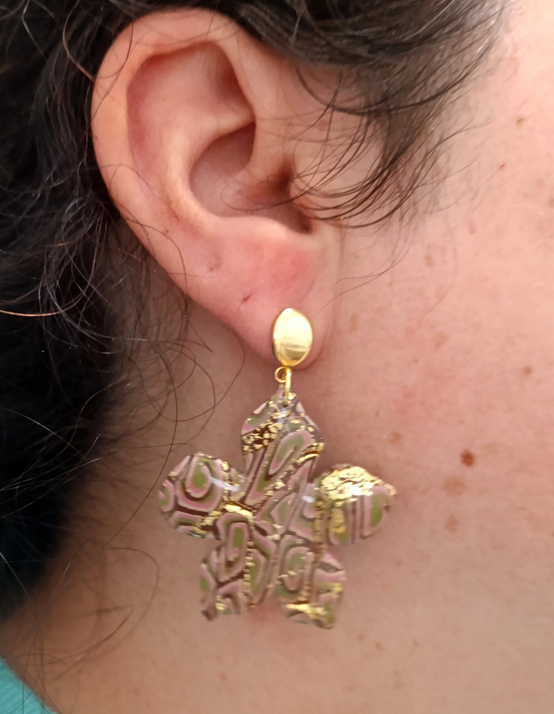 Pendientes Flor fashion retro - 5