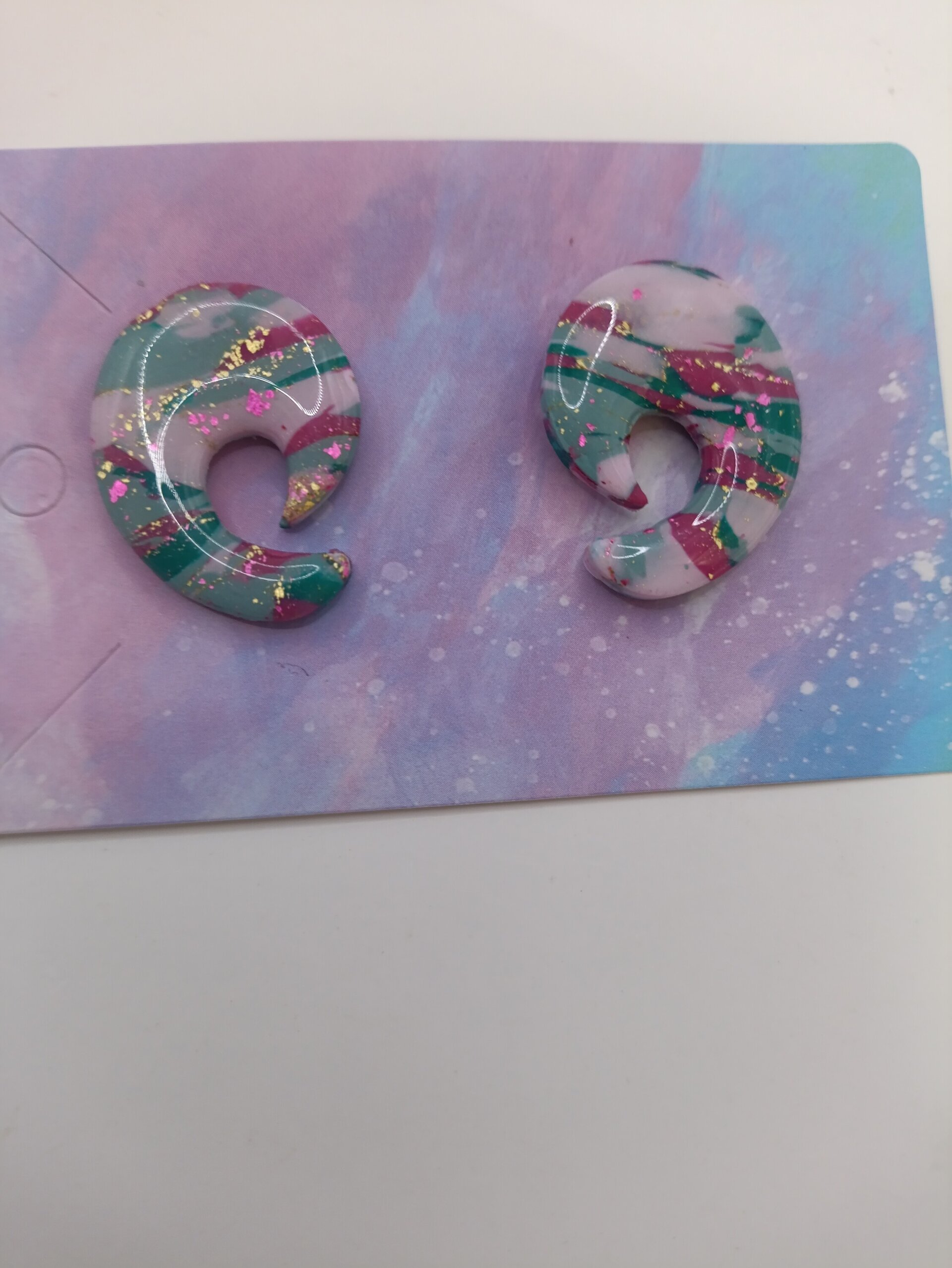 Pendientes espiral jade - 6