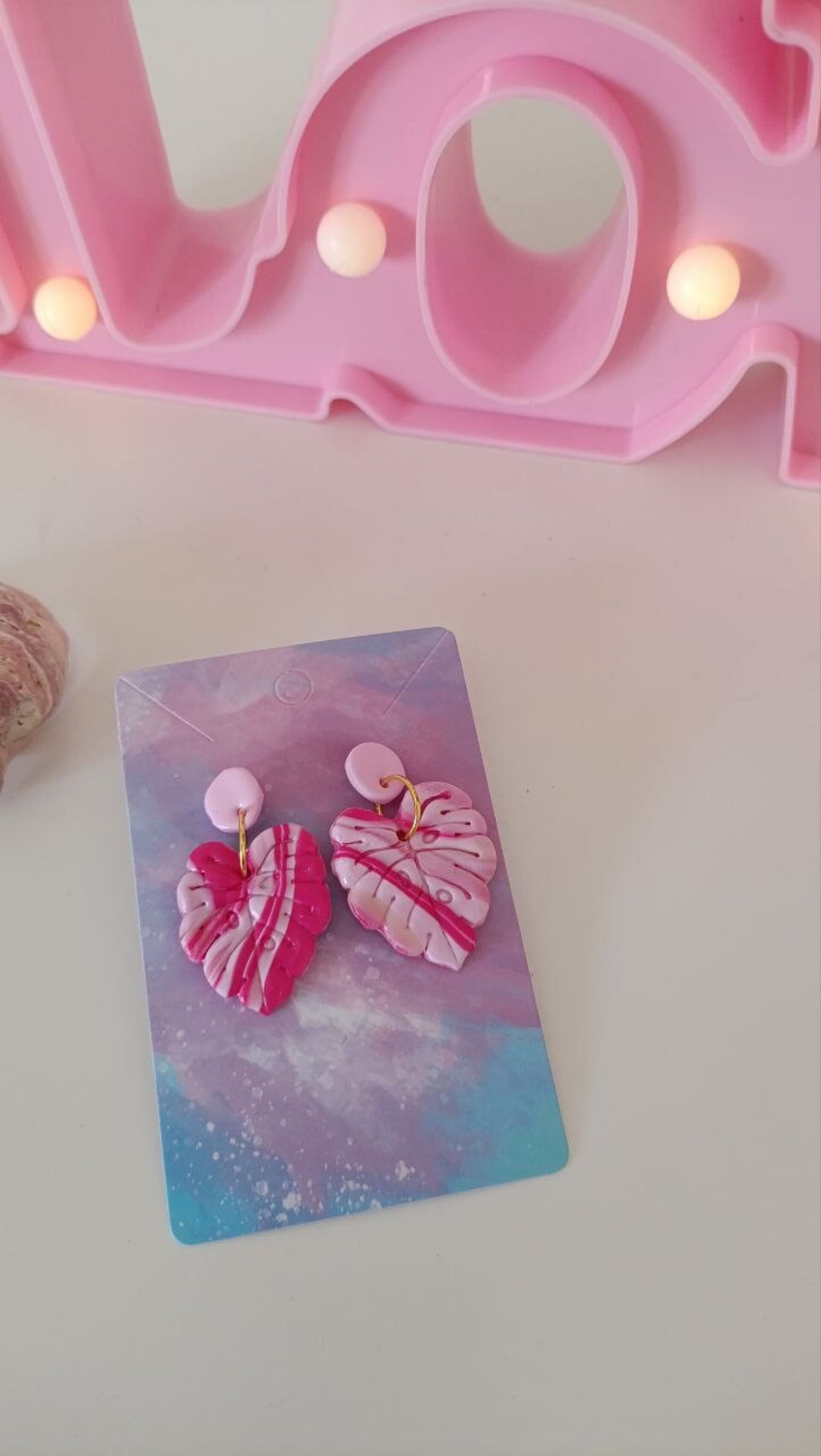 Pendientes de Arcilla Polimerica Adán Rosa - 4