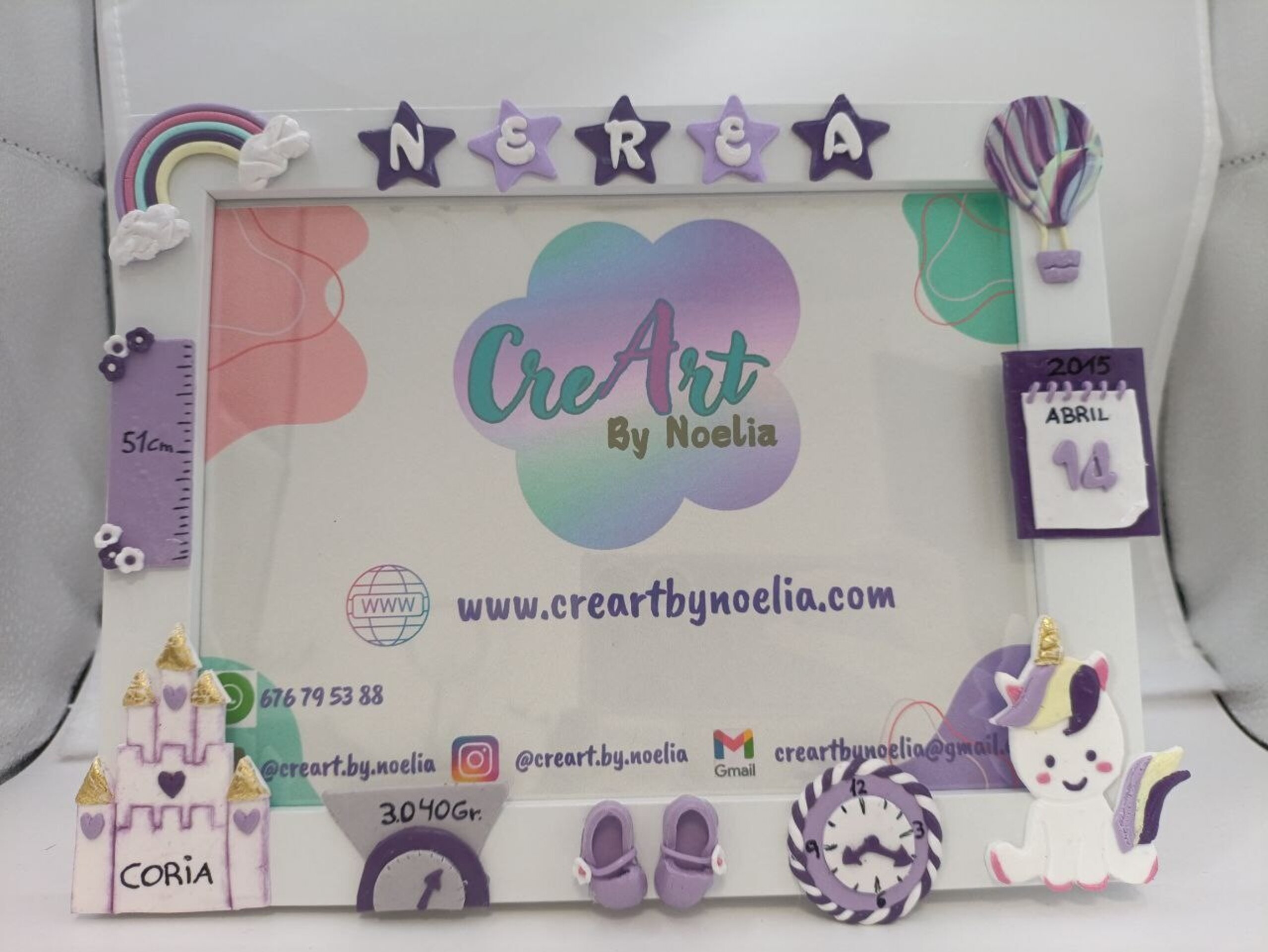 Marco de Fotos Natalicio personalizado infantil - 6
