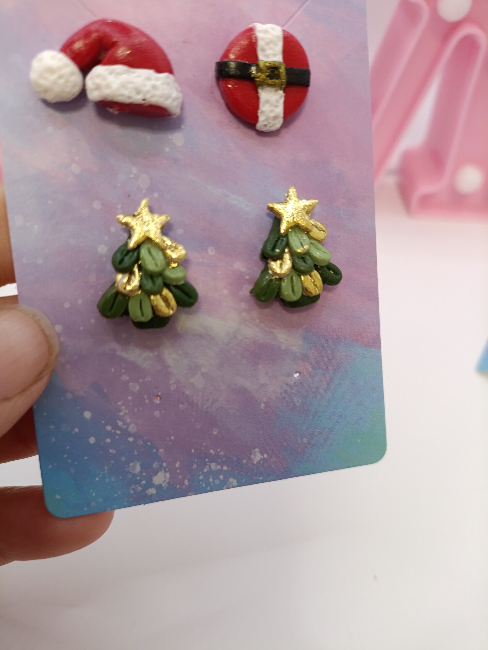 Pack de 3 pares de Pendientes pequeños de navidad - 19
