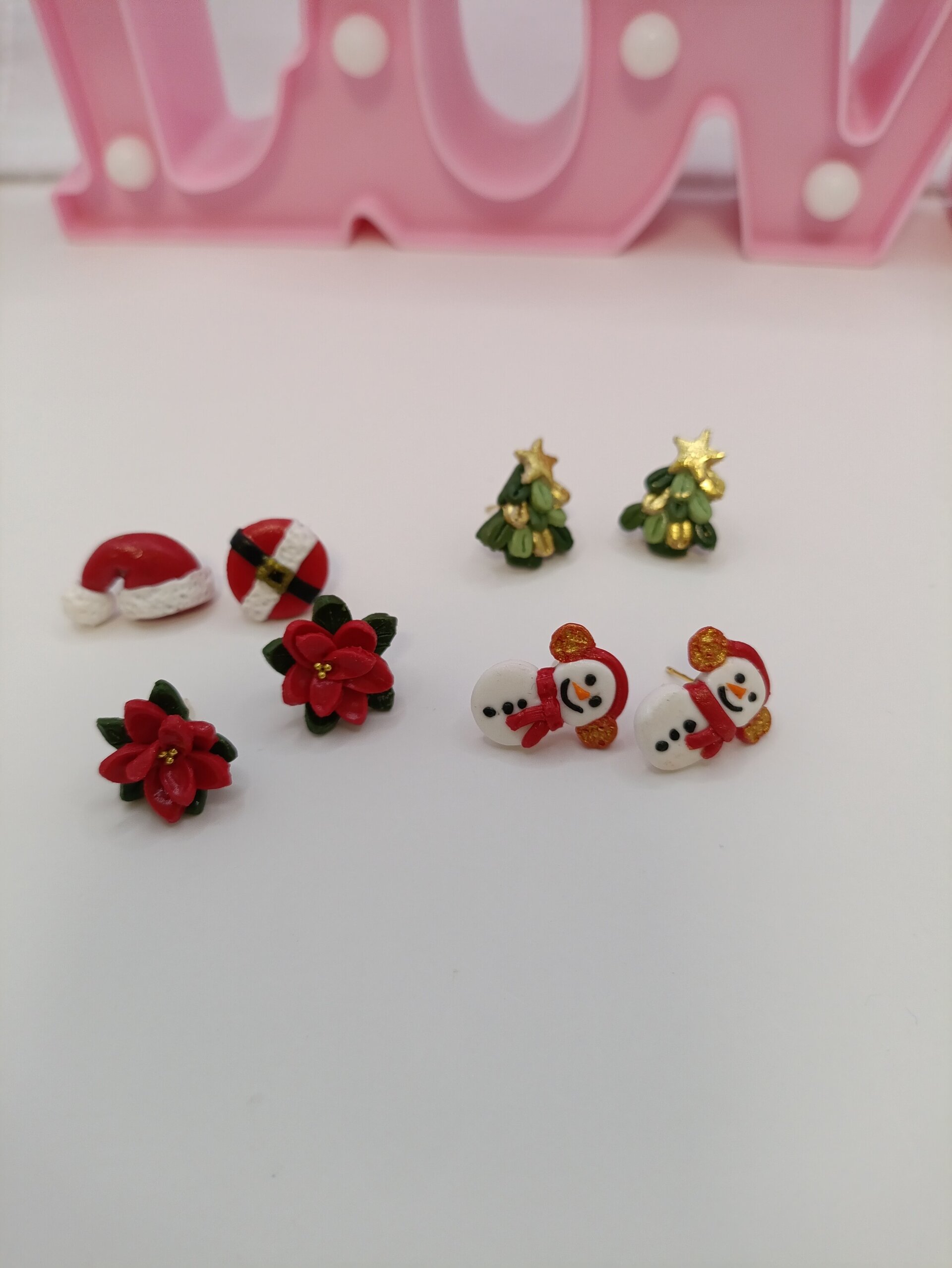 Pack de 3 pares de Pendientes pequeños de navidad - 16
