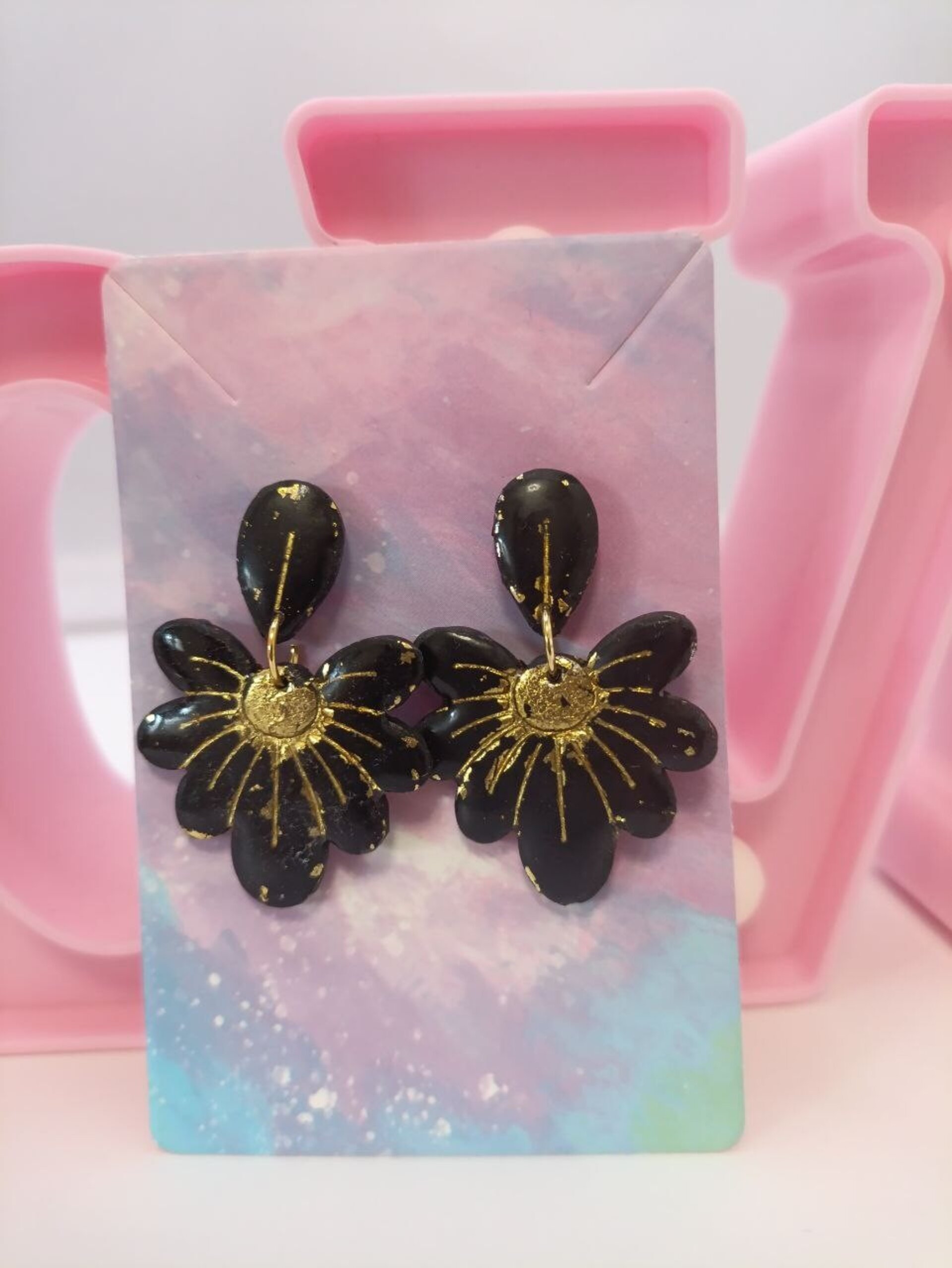 Pendientes de acero y arcilla Margarita Glam - 4