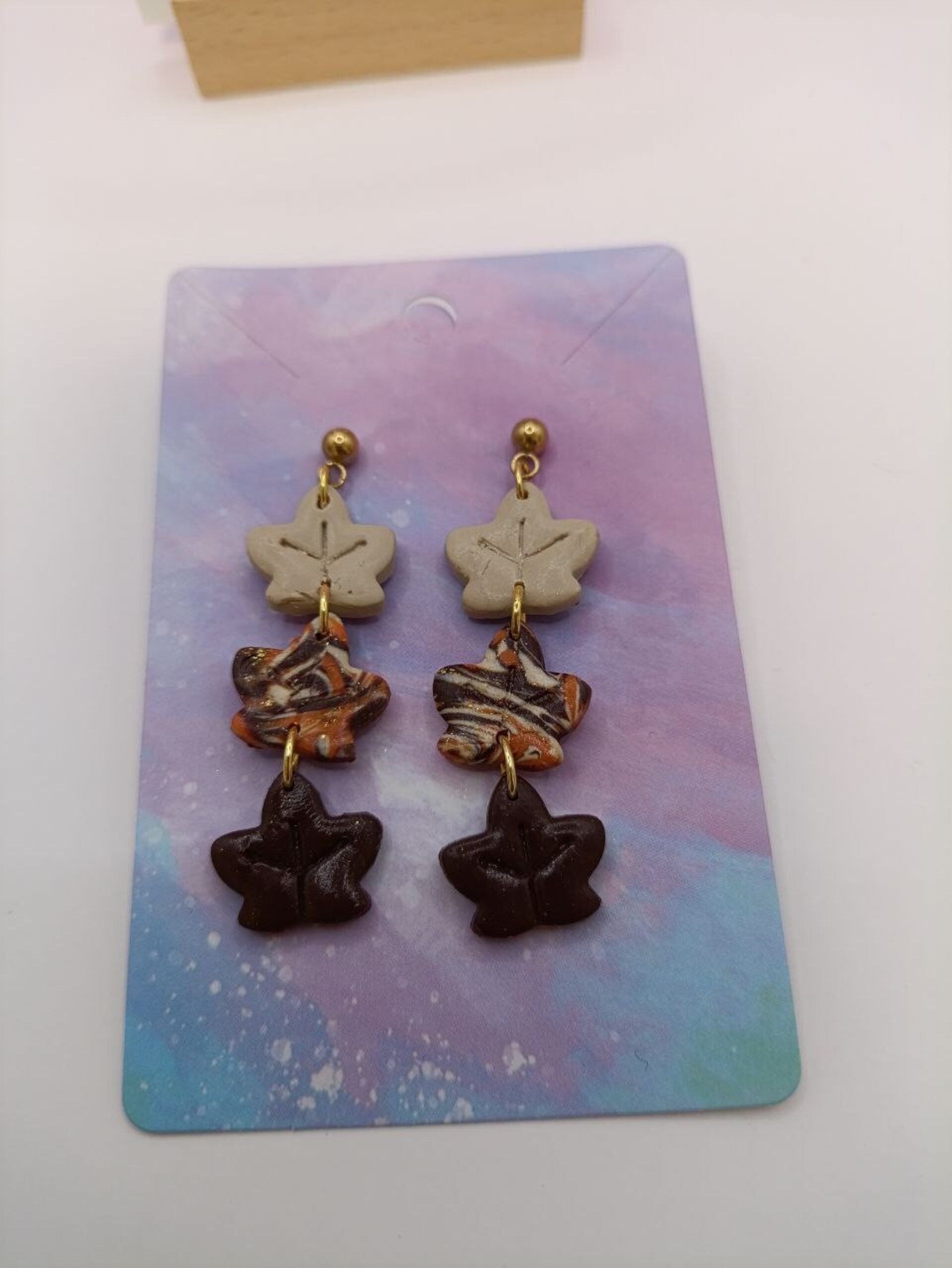 Pendientes triple hoja - 5