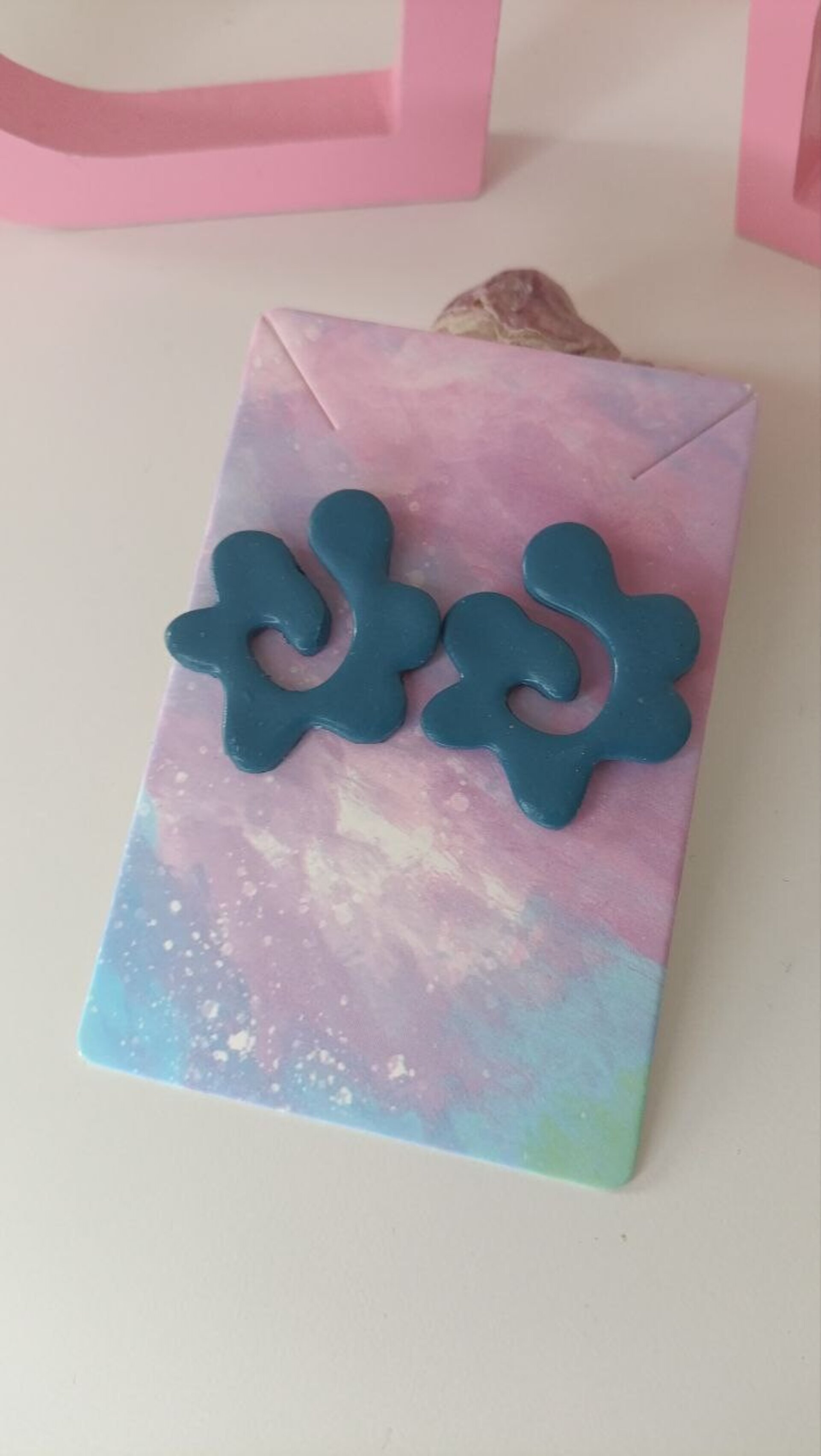 Pendientes Flow Azul verdoso - 6