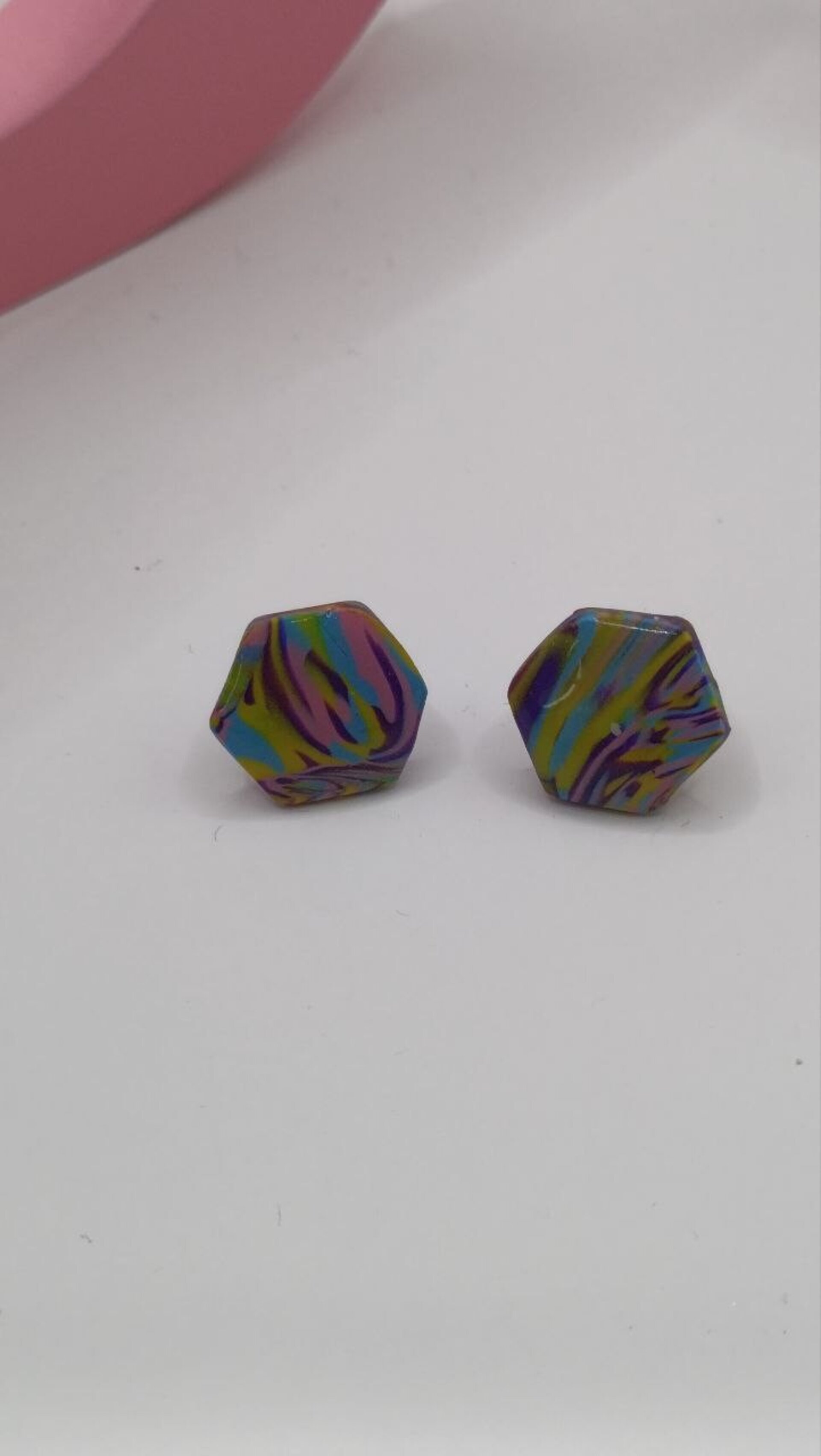 Pendientes pequeños Geo Multicolor - 10