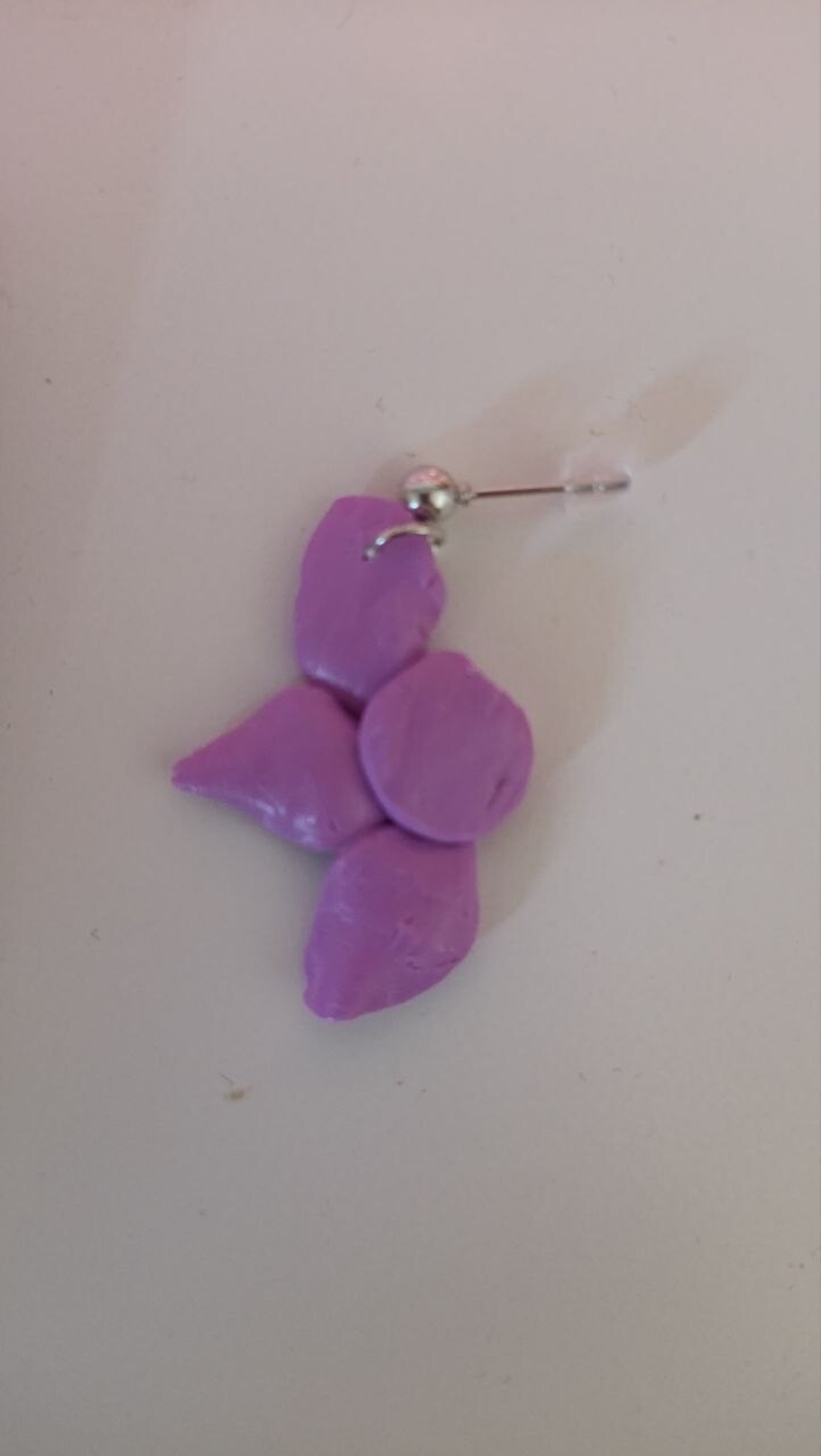 Pendientes Media Flor real con perlitas - 5