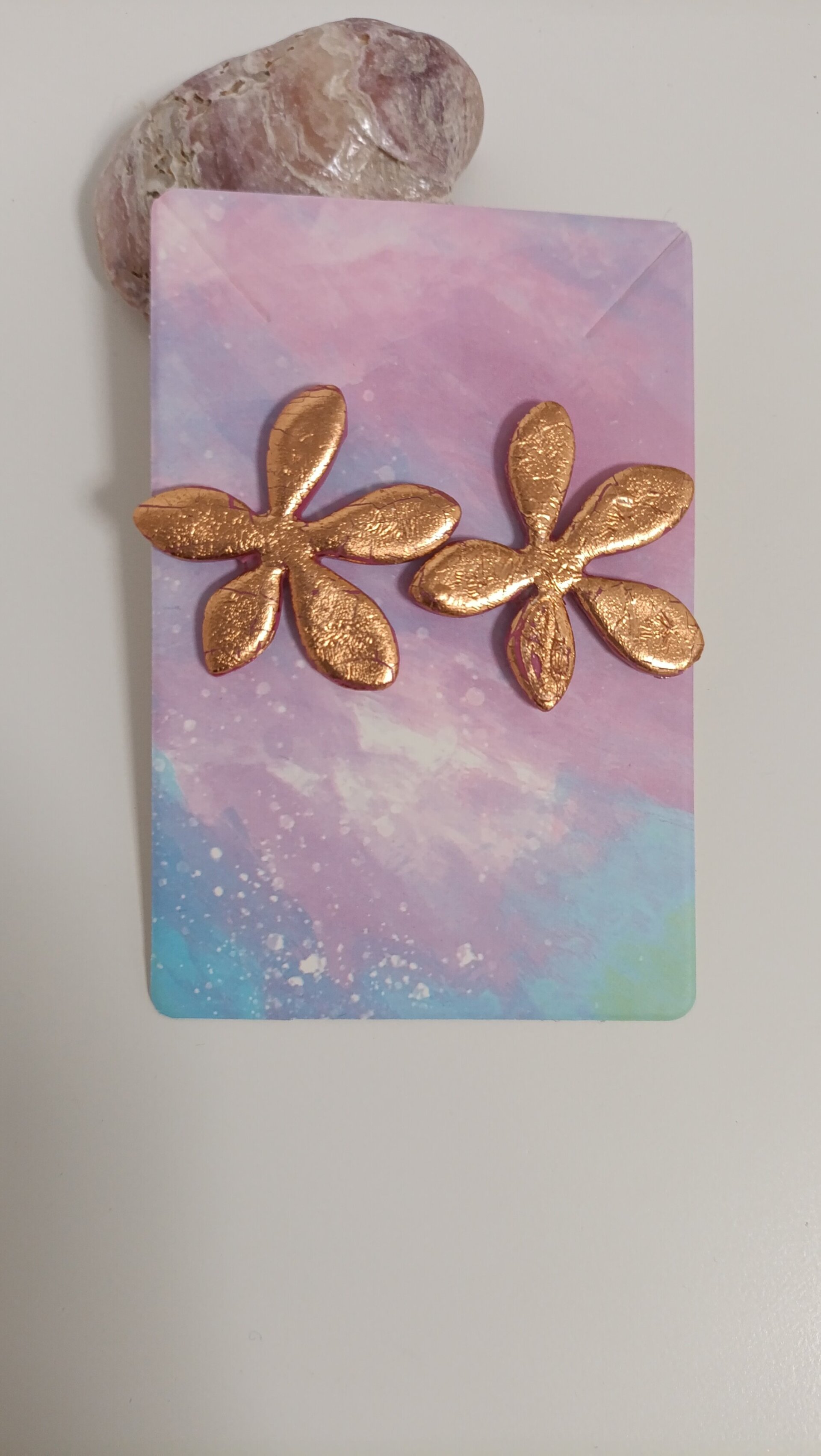 Pendientes Flor Rose Gold - 4