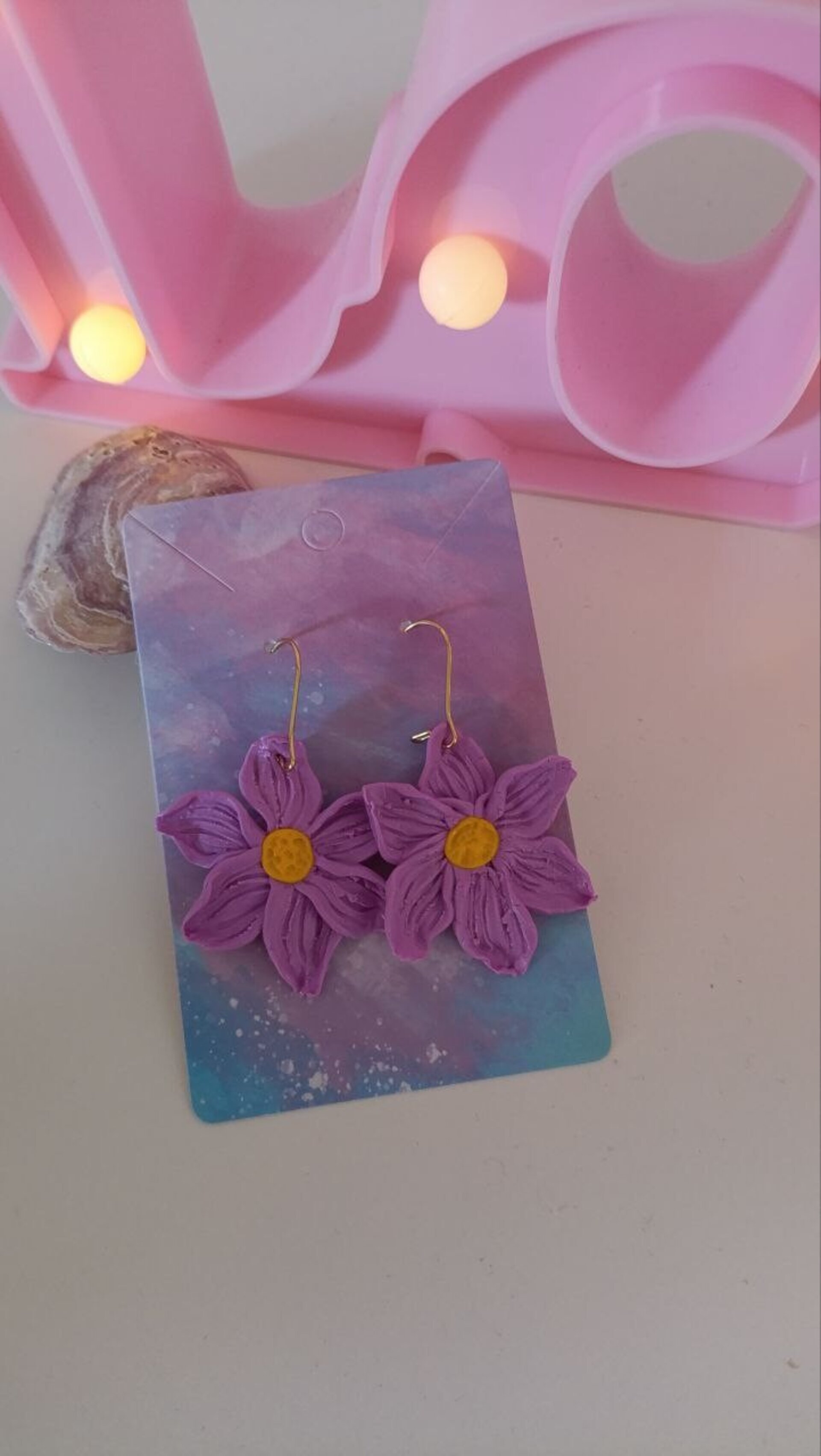 Pendientes Modelo Flor Real - 2